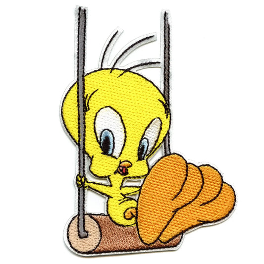 Official Tweety Bird Swinging Embroidered Iron On Patch