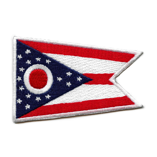 Ohio State Flag Patch Embroidered Iron On
