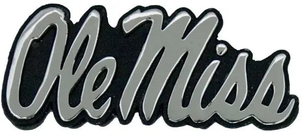 Mississippi Ole Miss Rebels Solid Metal Chrome Emblem