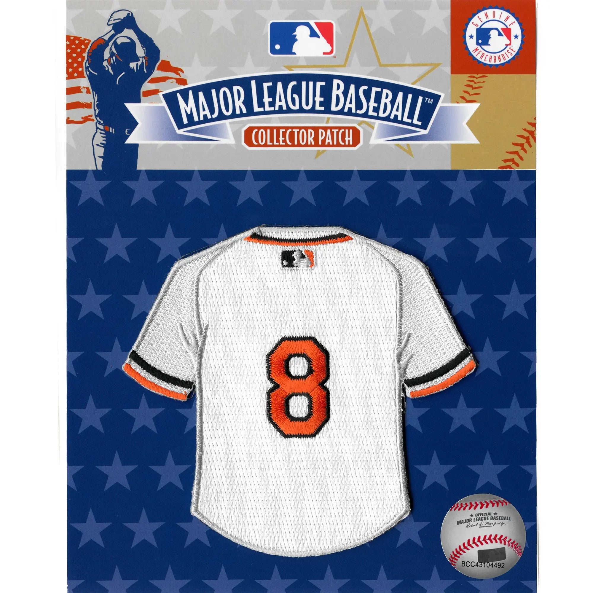Cal Ripken Jr. #8 Jersey Patch Baltimore Orioles Embroidered Major League Baseball