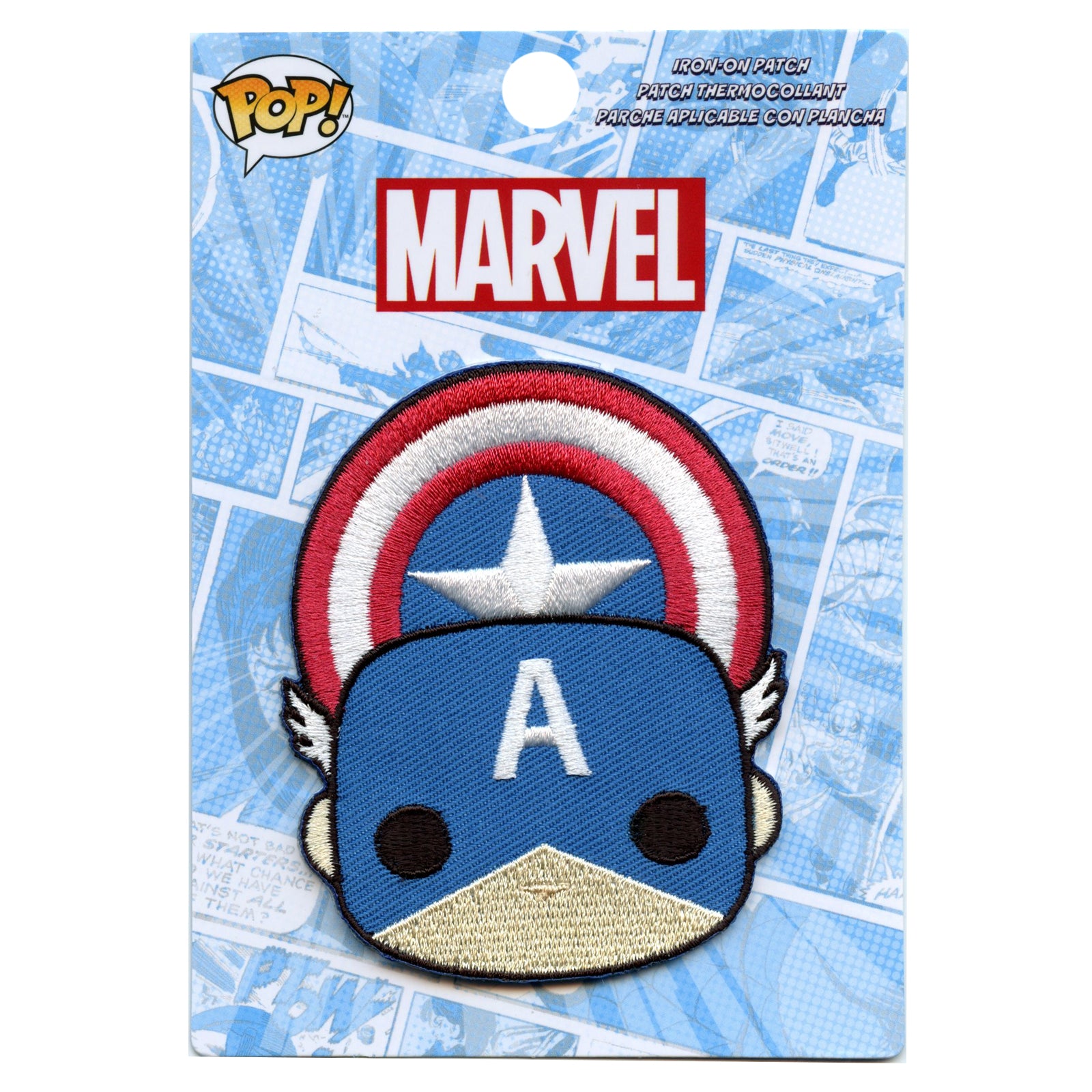 Official Marvel POP Captain America Embroidered Iron On Patch