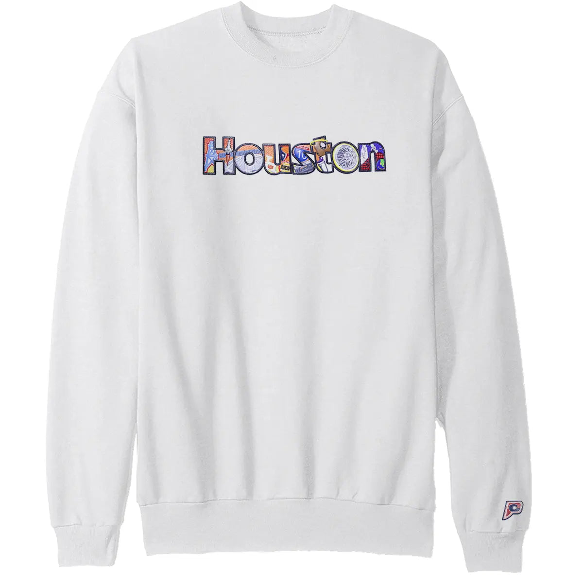 Patch Collection's Houston Texas Iconic Collage Unisex Crew Neck Sweatshirt