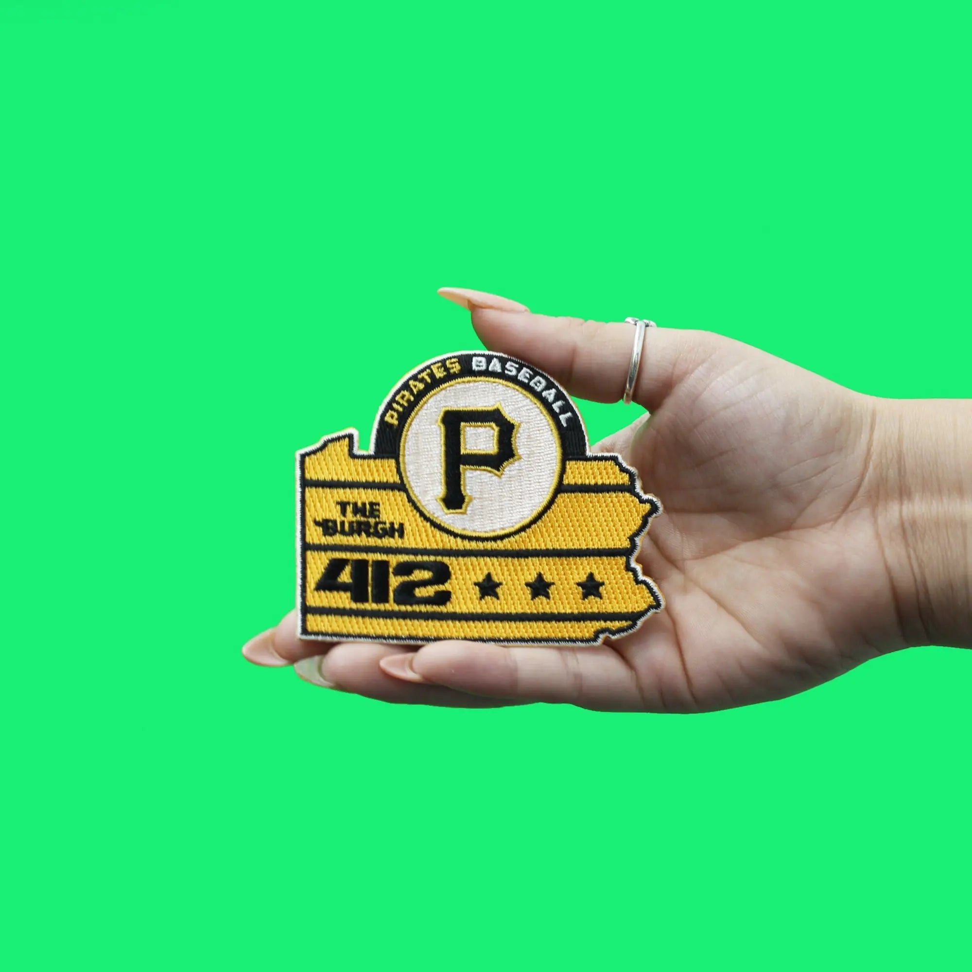 Pittsburgh Pirates 412 'The Burgh' Patch Pennsylvania State Embroidered Major League Baseball