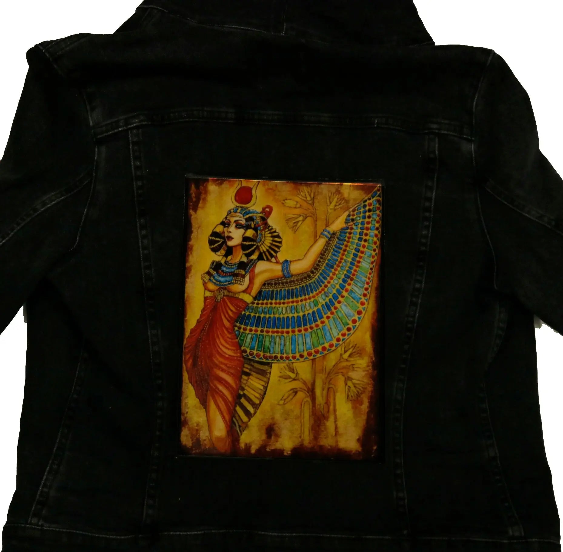 Pharaoh Cleopatra With Wing Embroidered Iron-on FotoPatch