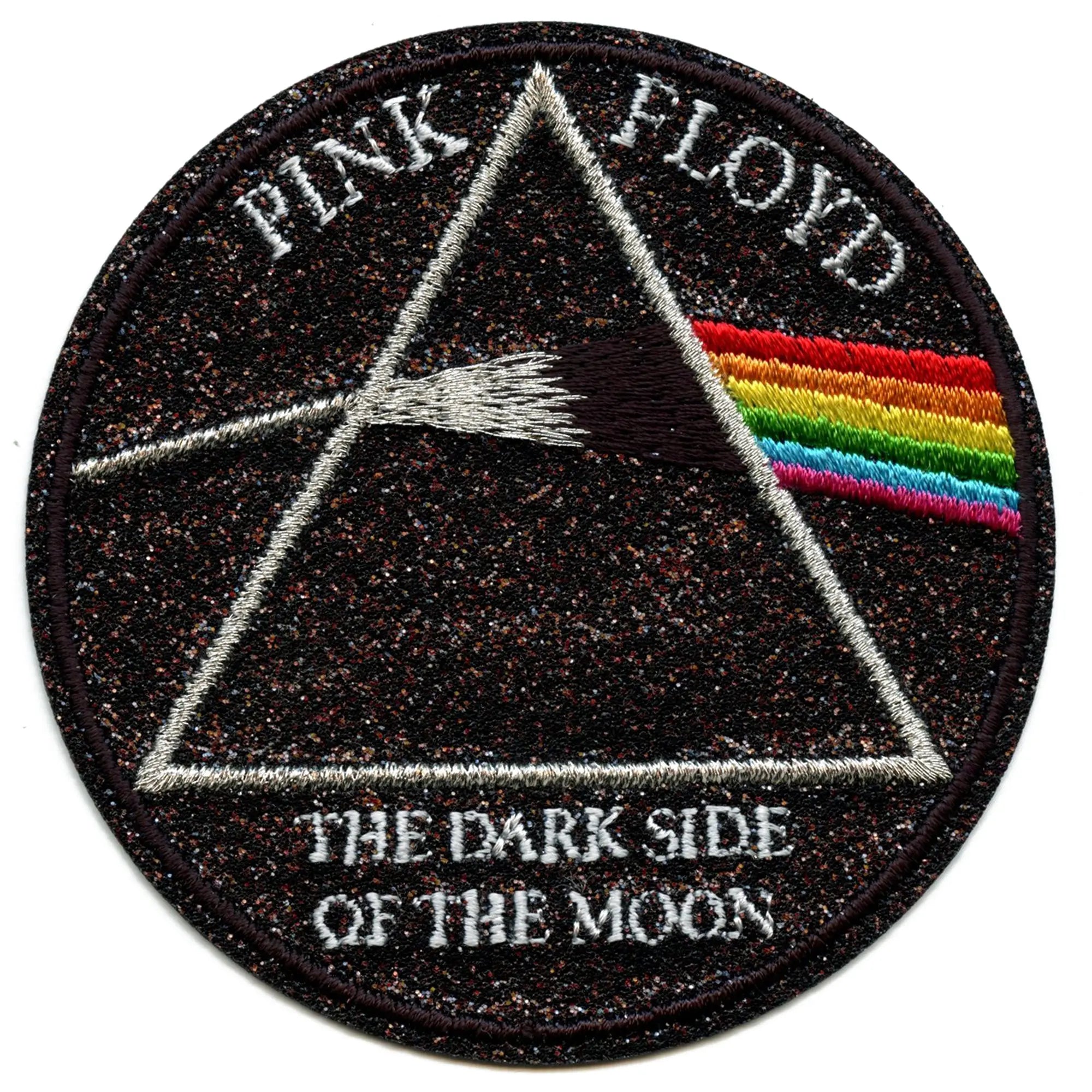 Pink Floyd Patch The Dark Side Of The Moon Glitter Embroidered Iron On