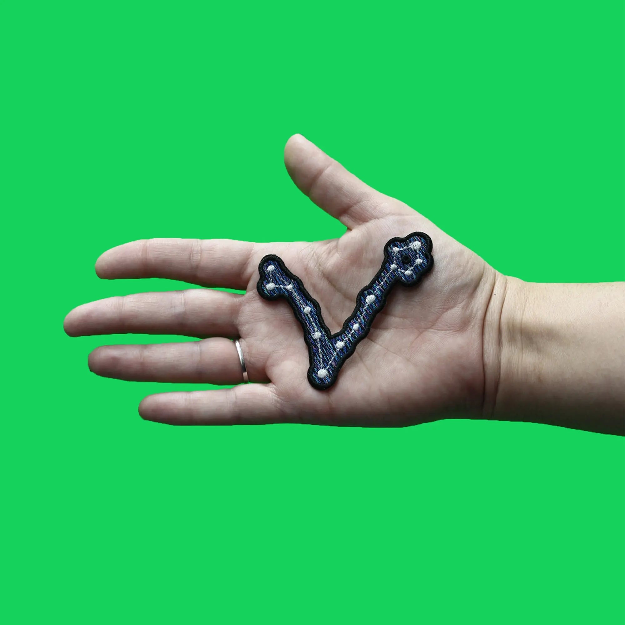 Pisces Zodiac Constellation Patch Stars Fish Horoscope Embroidered Iron On