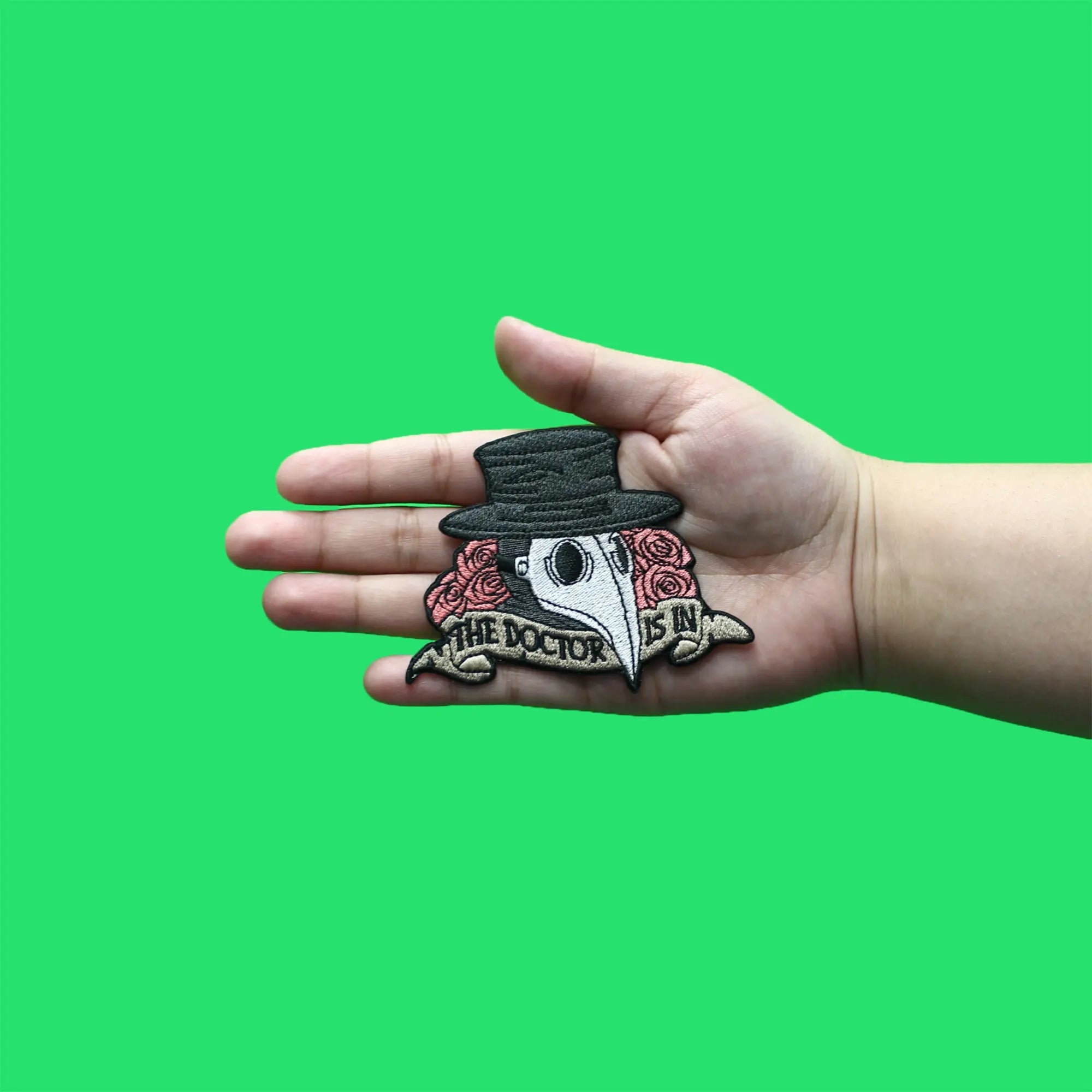 The Doctor Is In Patch Renaissance Pandemic Plague Embroidered Iron On