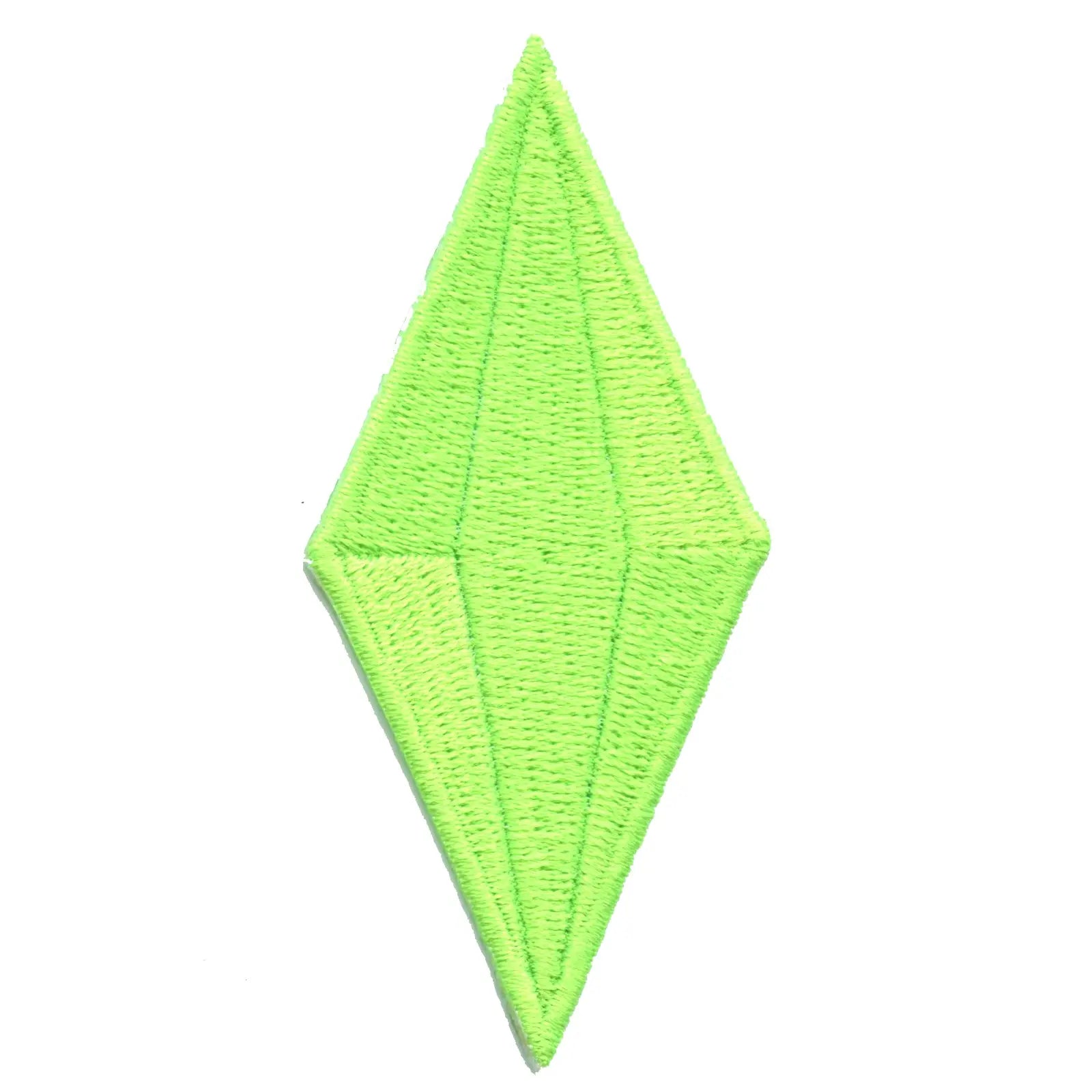 Bright Green Jewel Gem Embroidered Iron On Patch