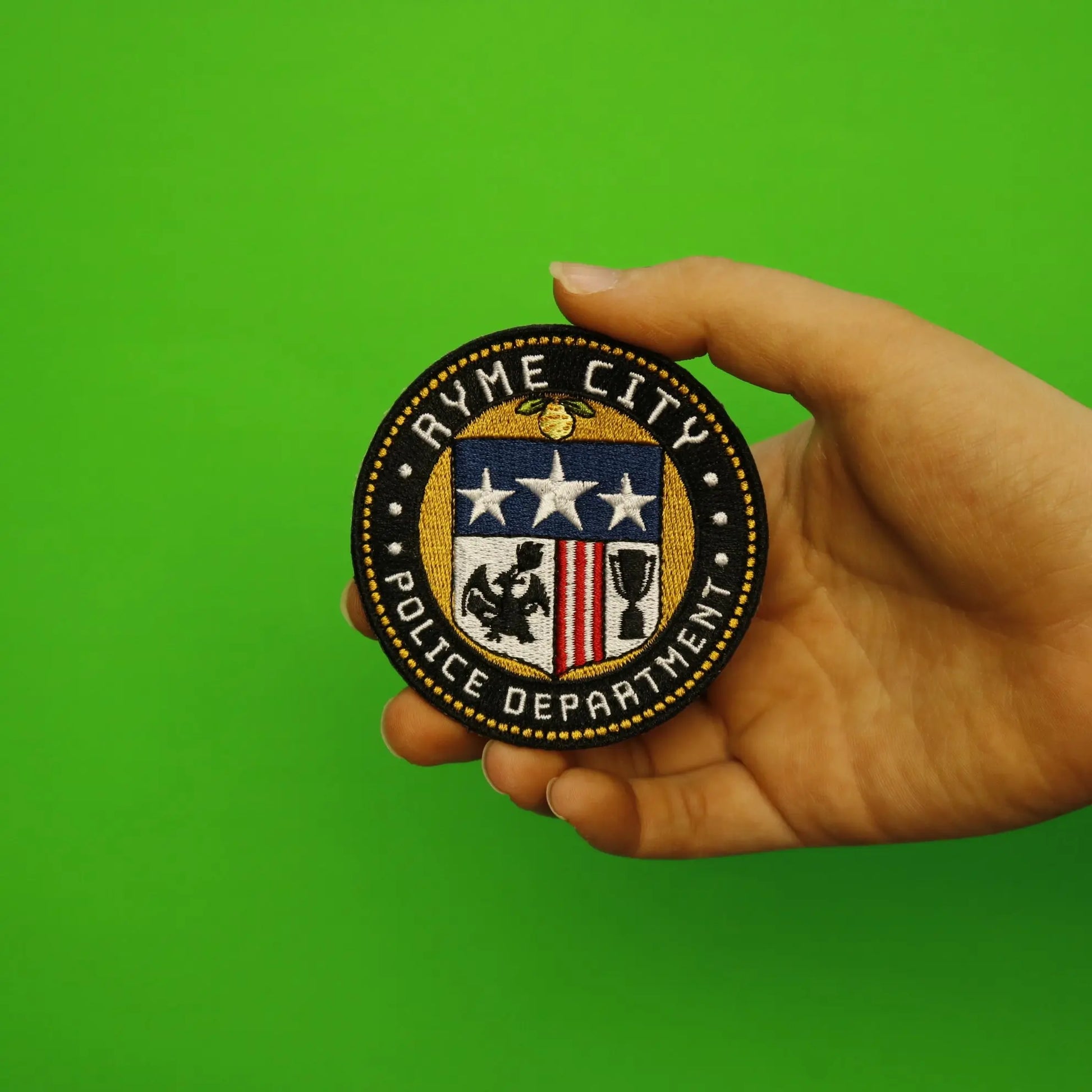 Pokemon Movie Ryme City Police Department Logo Embroidered Iron On Patch
