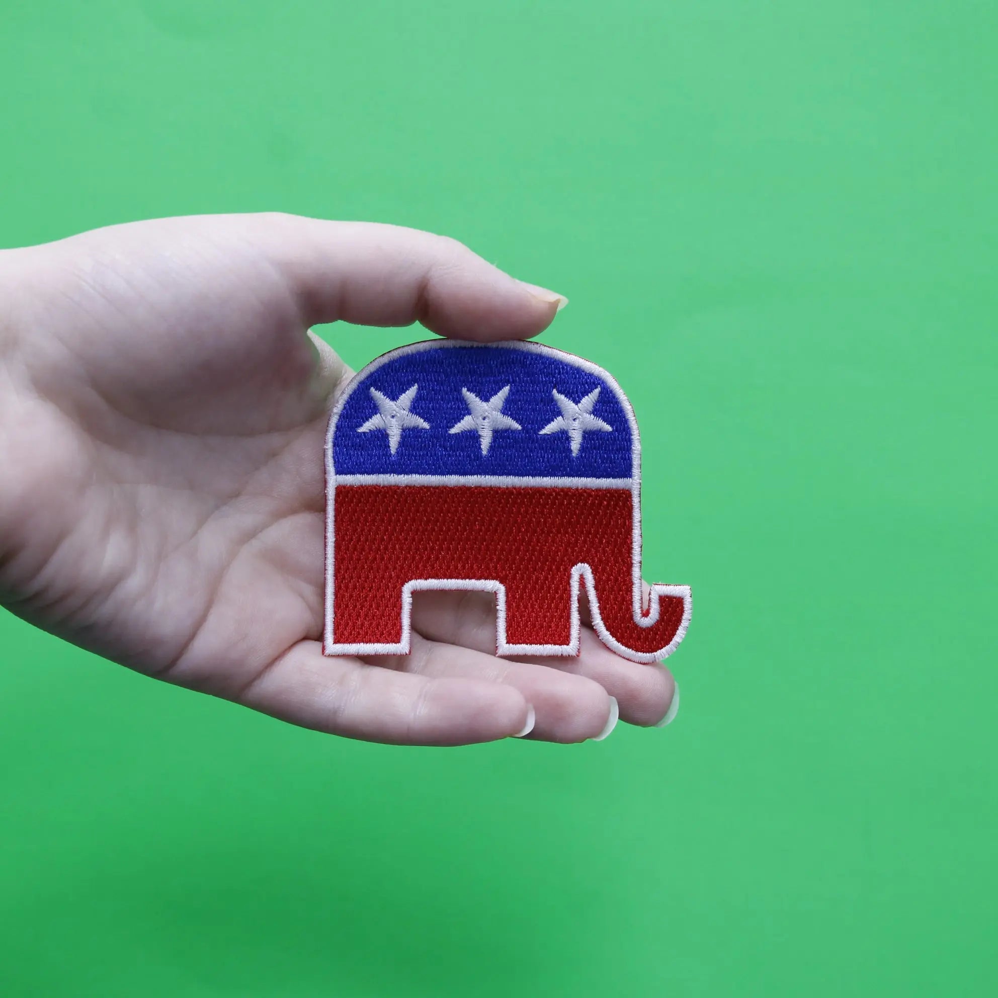 Political Republican Elephant Embroidered Iron On Patch