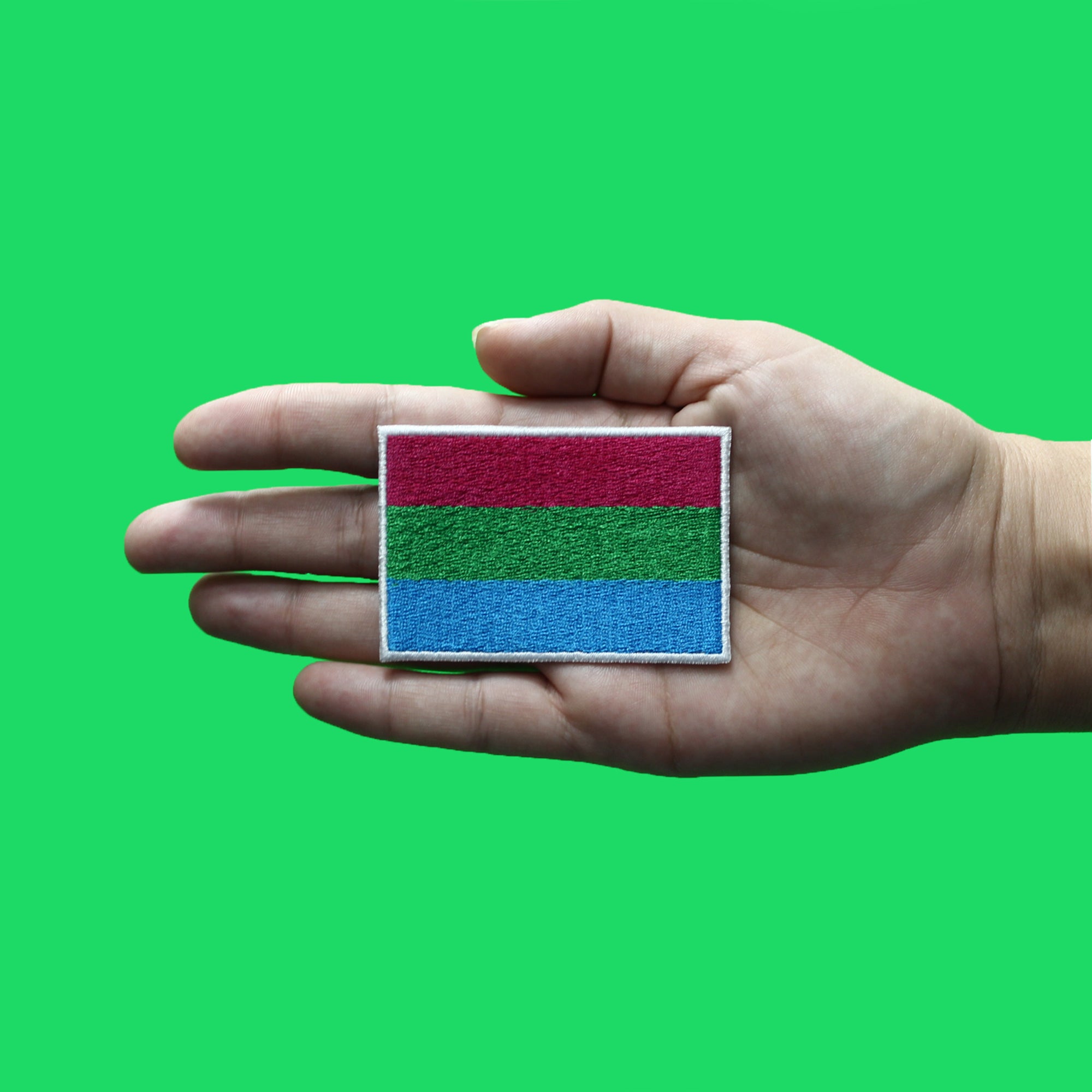 Polysexual Pride Flag Patch LGBTQ+ Embroidered Iron On