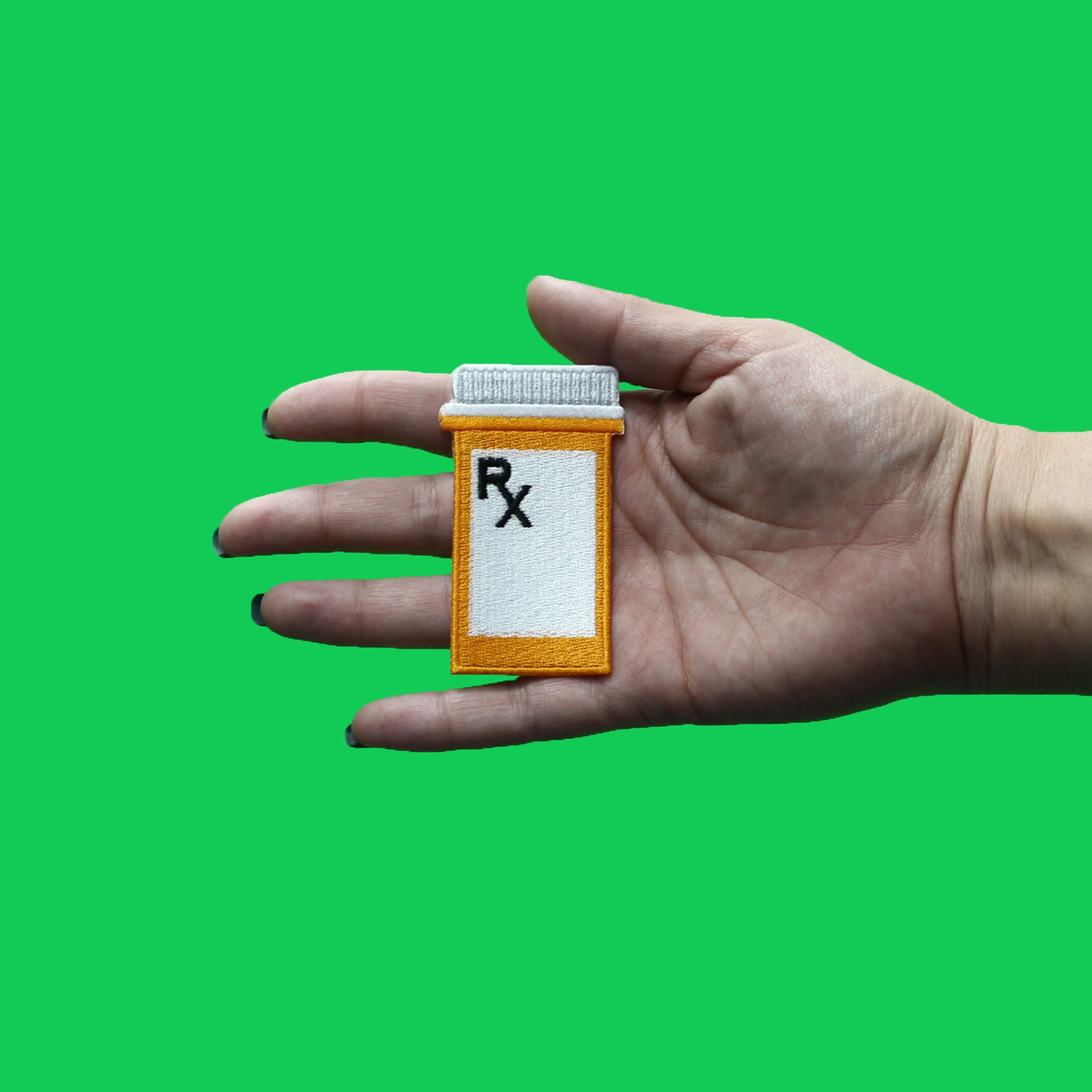 RX Pharmaceutical Prescription Bottle Patch Medication Health Embroidered Iron On