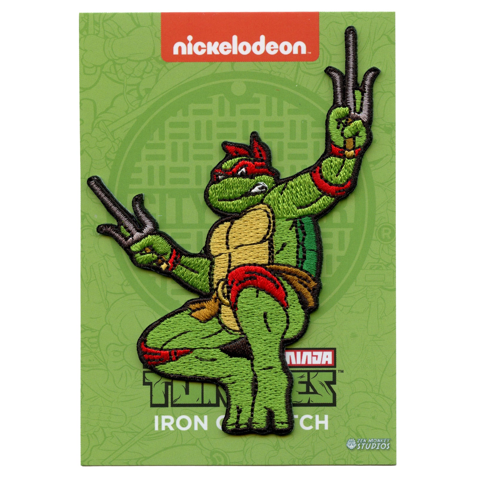 Teenage Mutant Ninja Turtles Raphael Embroidered Iron On Patch