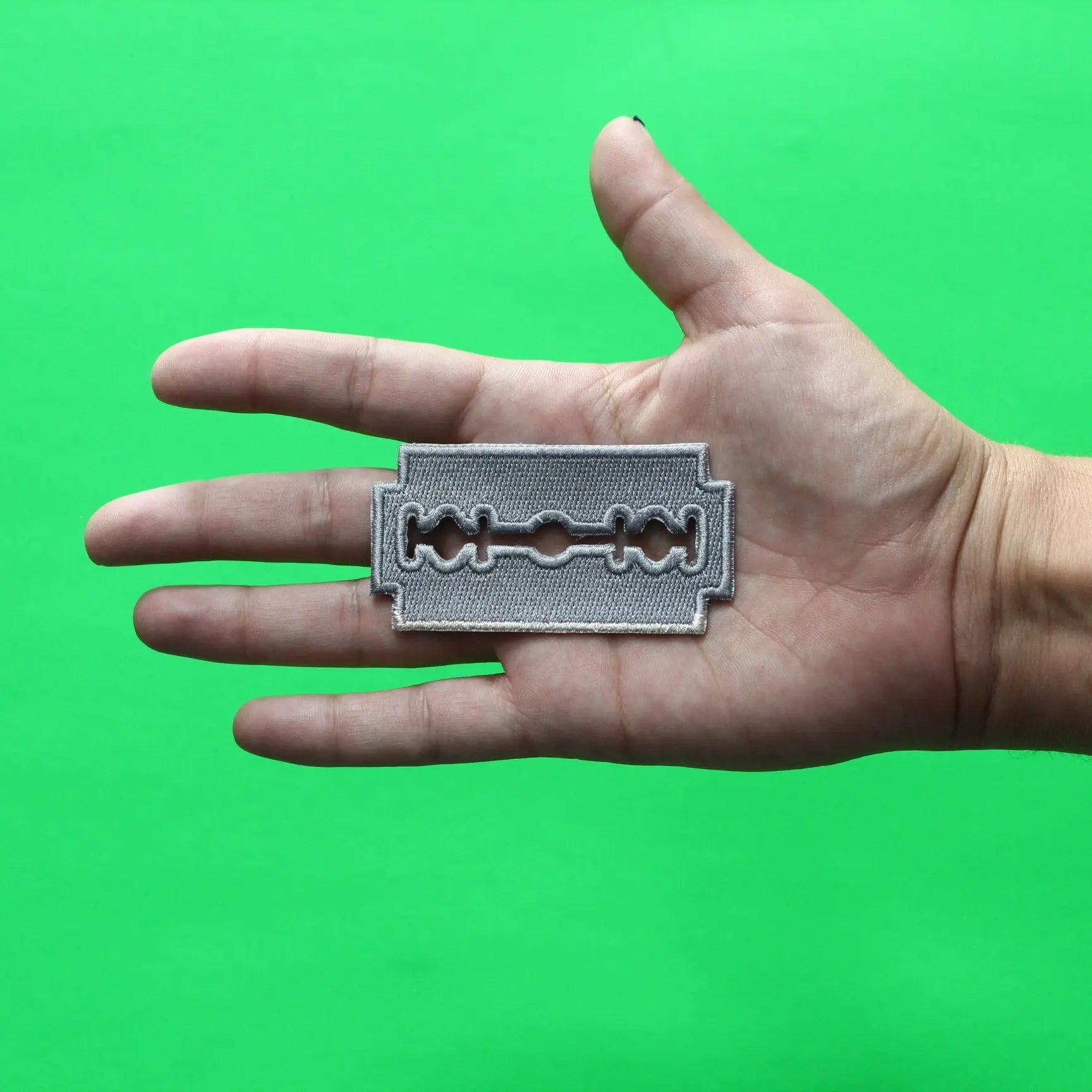 Stainless Steel Razor Blade Patch Tool Medical Health Embroidered Iron On