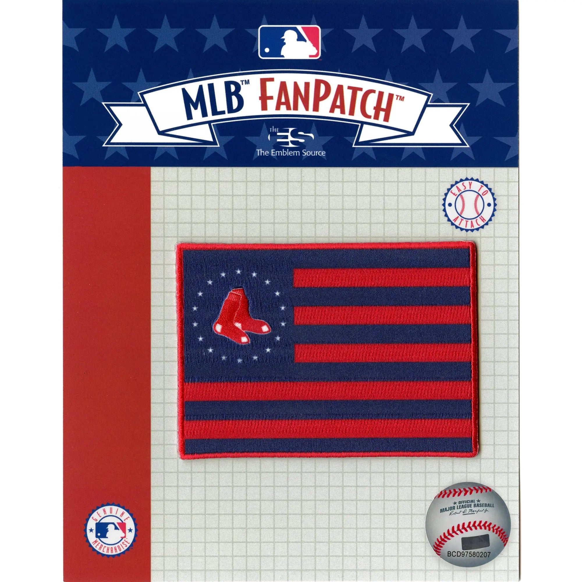 Red Sox Flag Jersey Patch Boston Embroidered Major League Baseball
