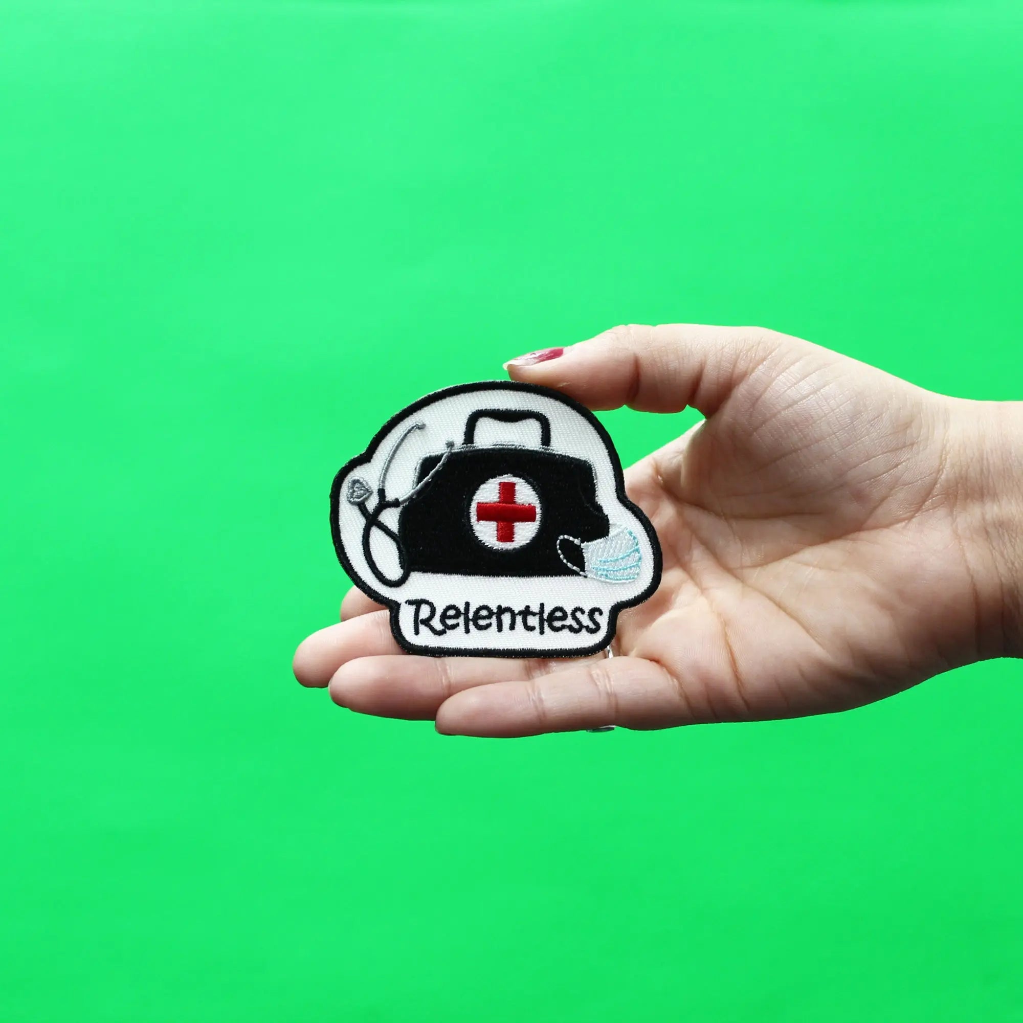 Relentless Healthcare Patch Medical Field Embroidered Iron On