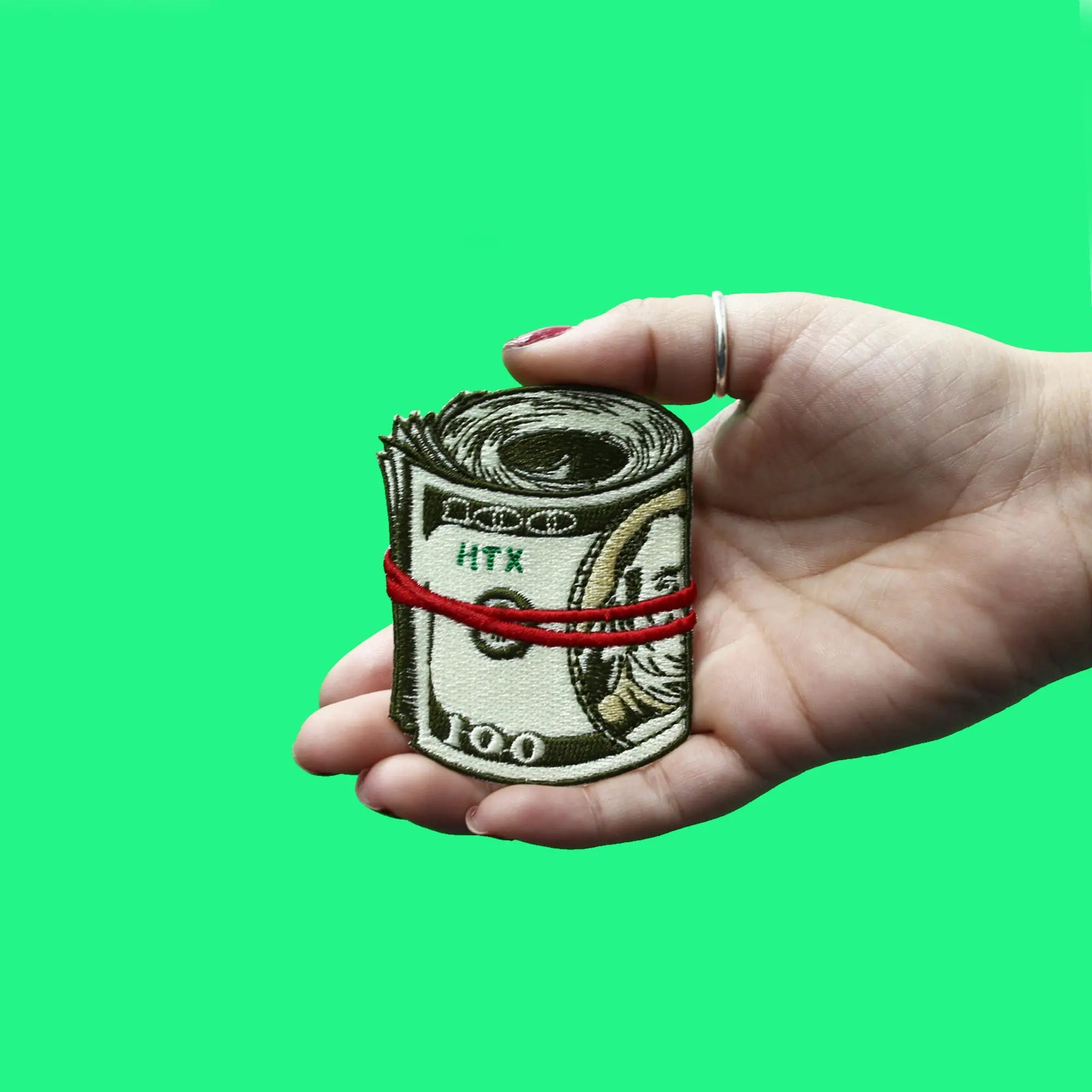 Roll Of Drug Money Patch Hip Hop Culture Embroidered Iron On