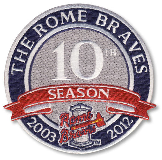 2012 Rome Braves 10th Anniversary Season Patch
