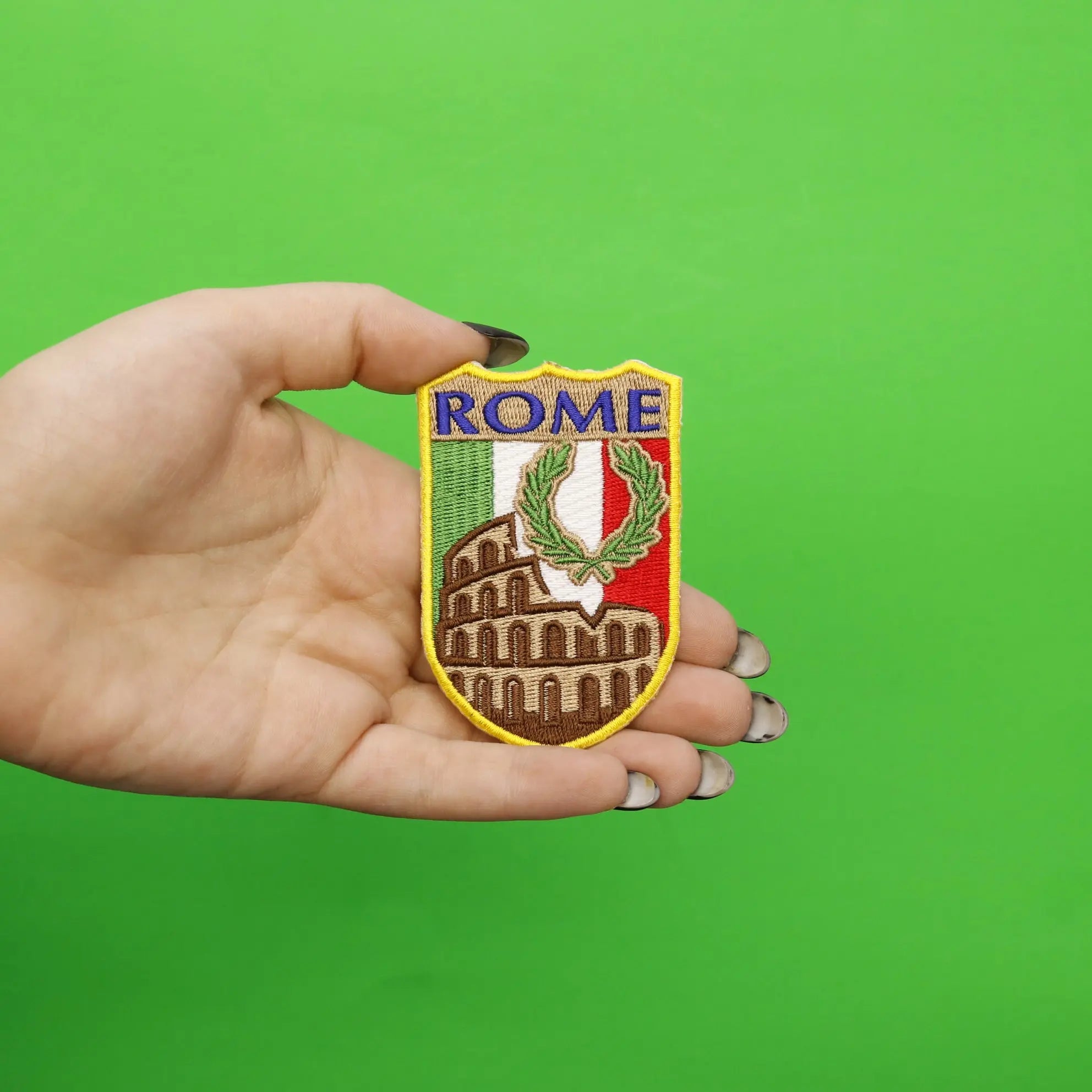 Rome Italy Shield Embroidered Iron On Patch