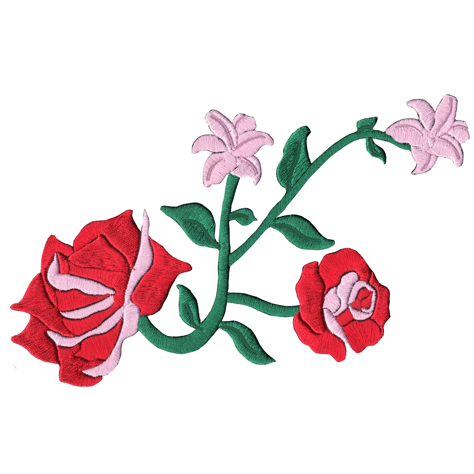 Rose Flower Embroidered Patch