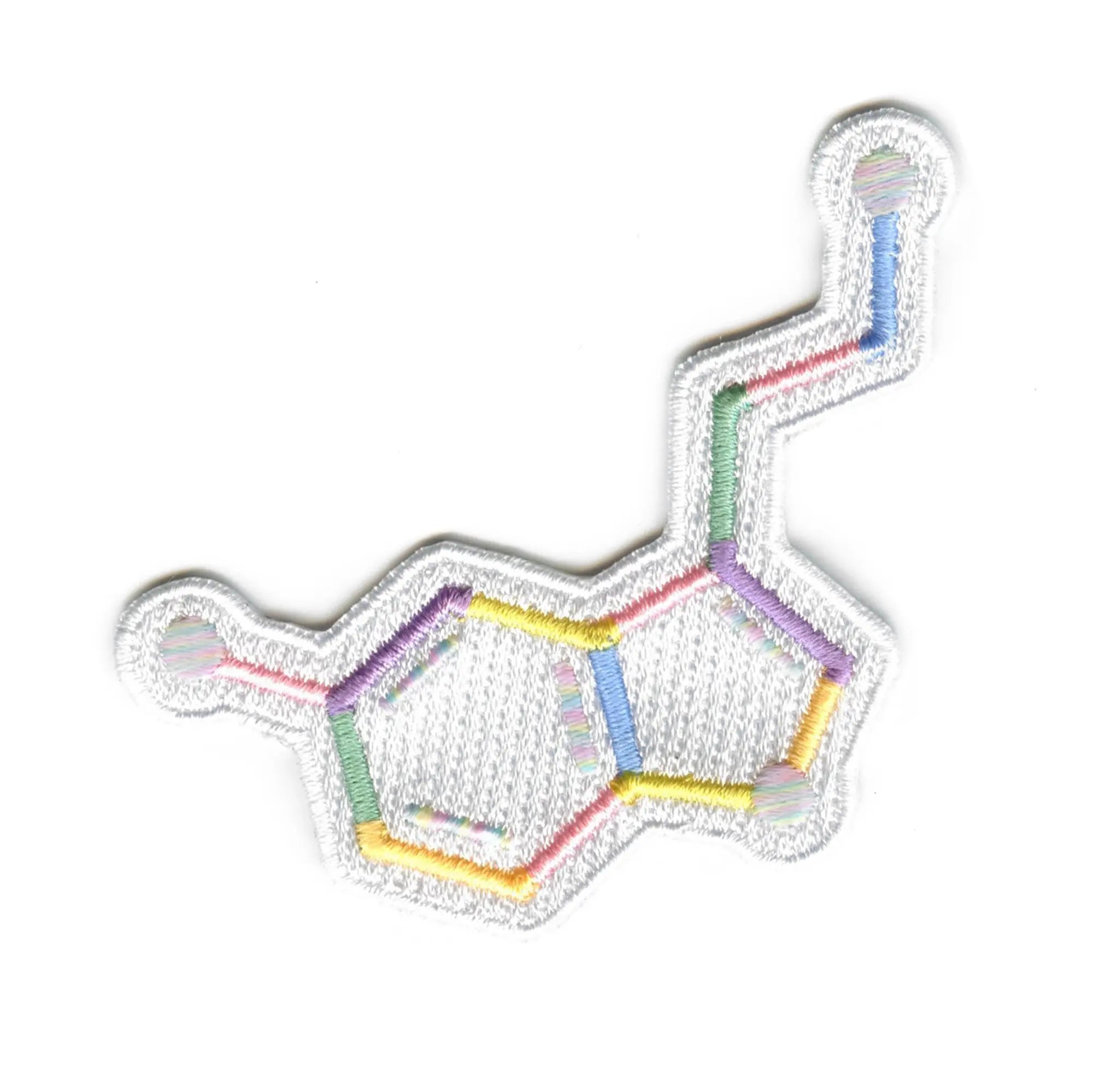 Serotonin Molecule Patch Chemical Structure Embroidered Iron On