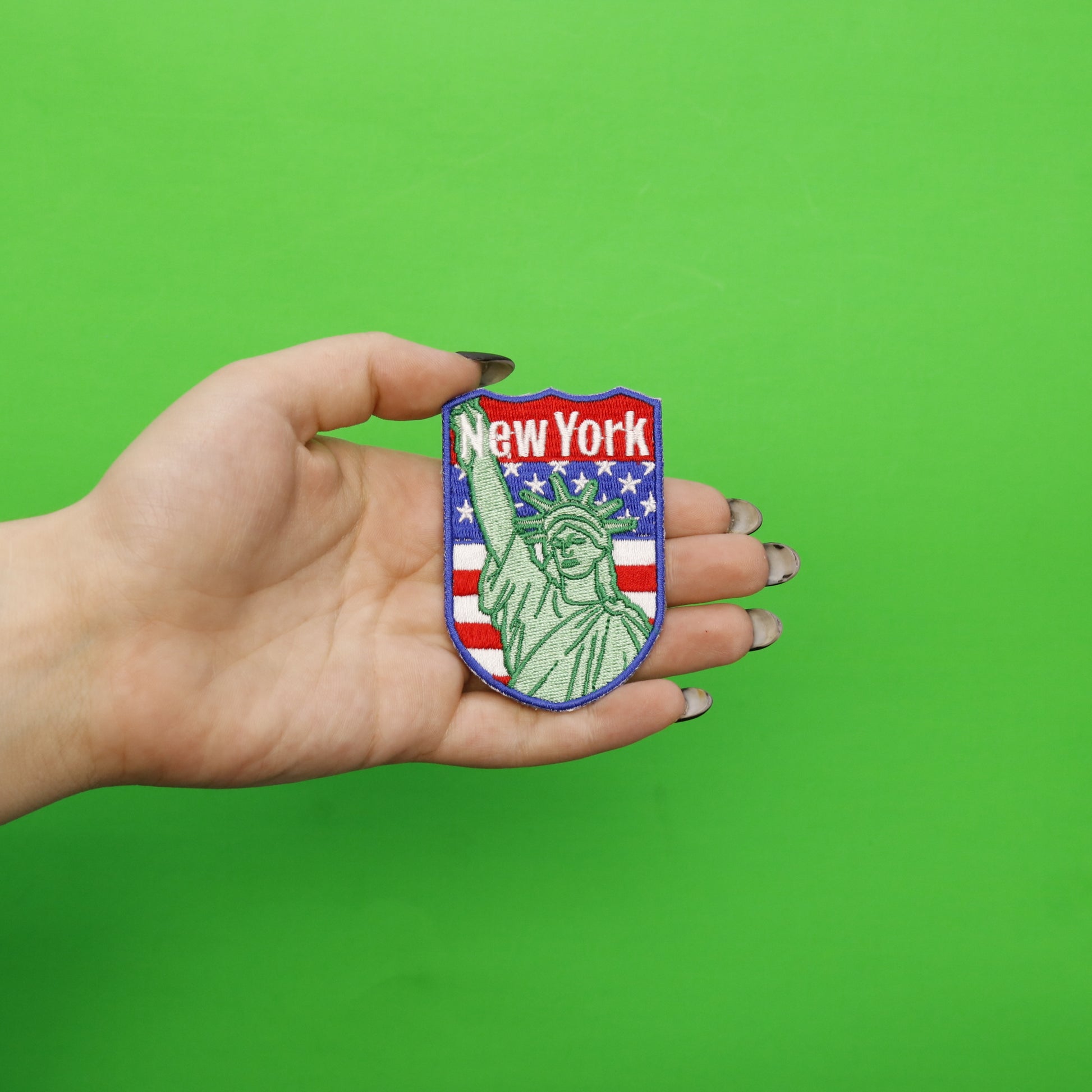 New York USA Shield Embroidered Iron On Patch