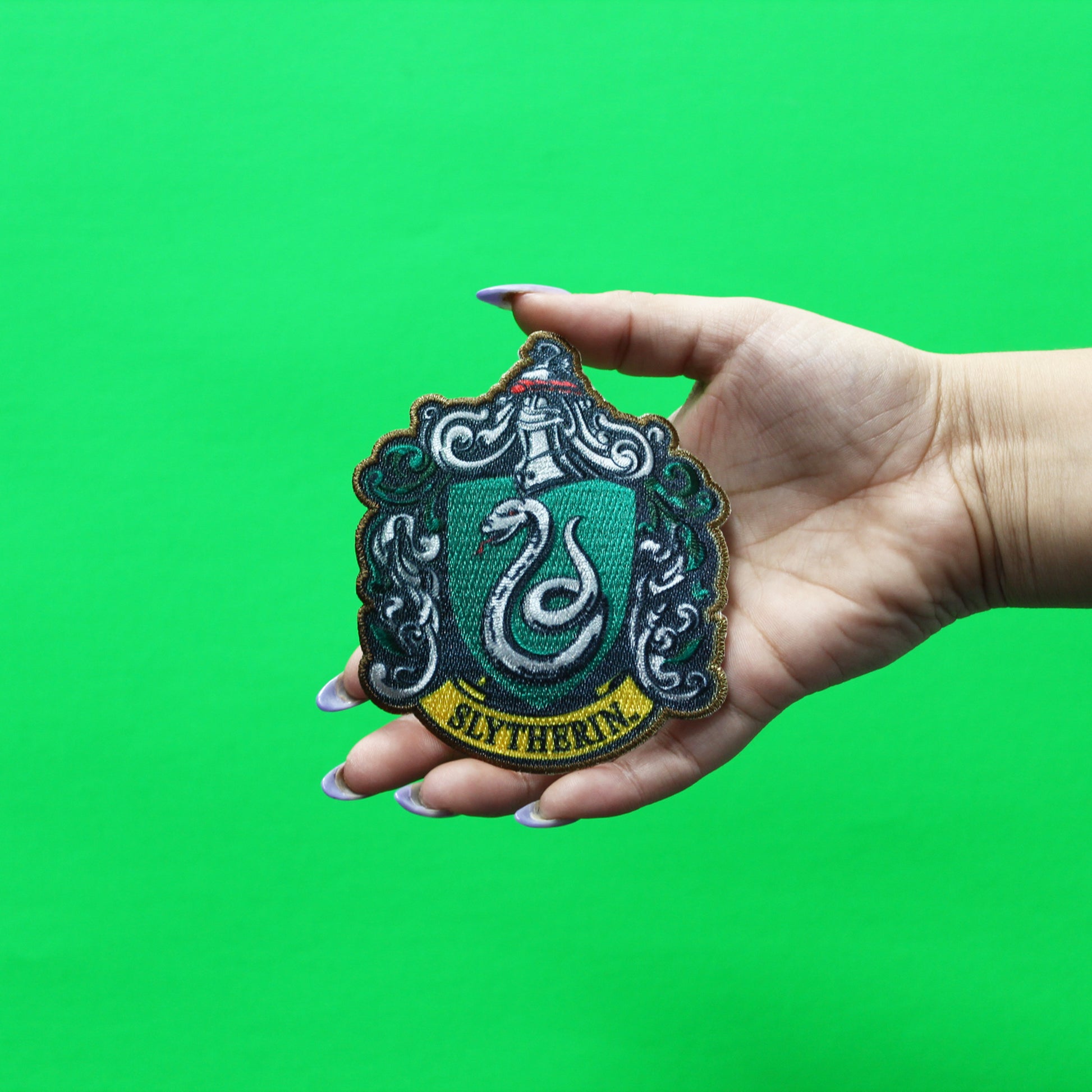Harry Potter Slytherin Crest Sublimated Embroidered Iron On Patch