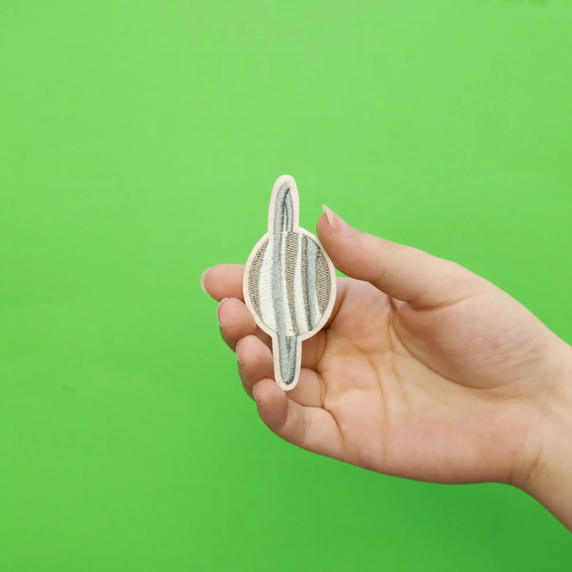 Small Planet Uranus Embroidered Iron On Patch