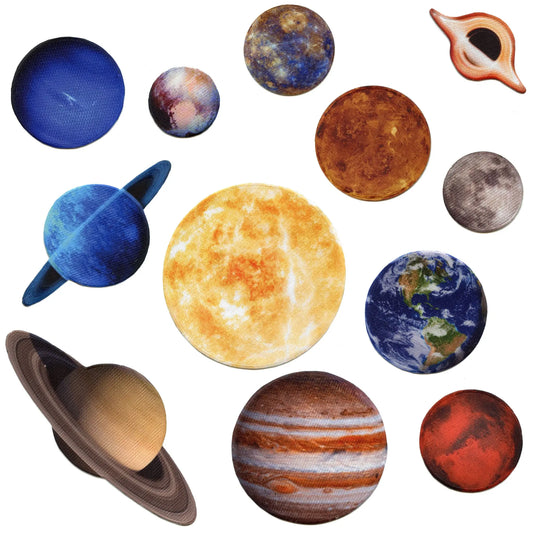 Solar System Complete Set FotoPatch 12 Piece Collection Embroidered Iron On