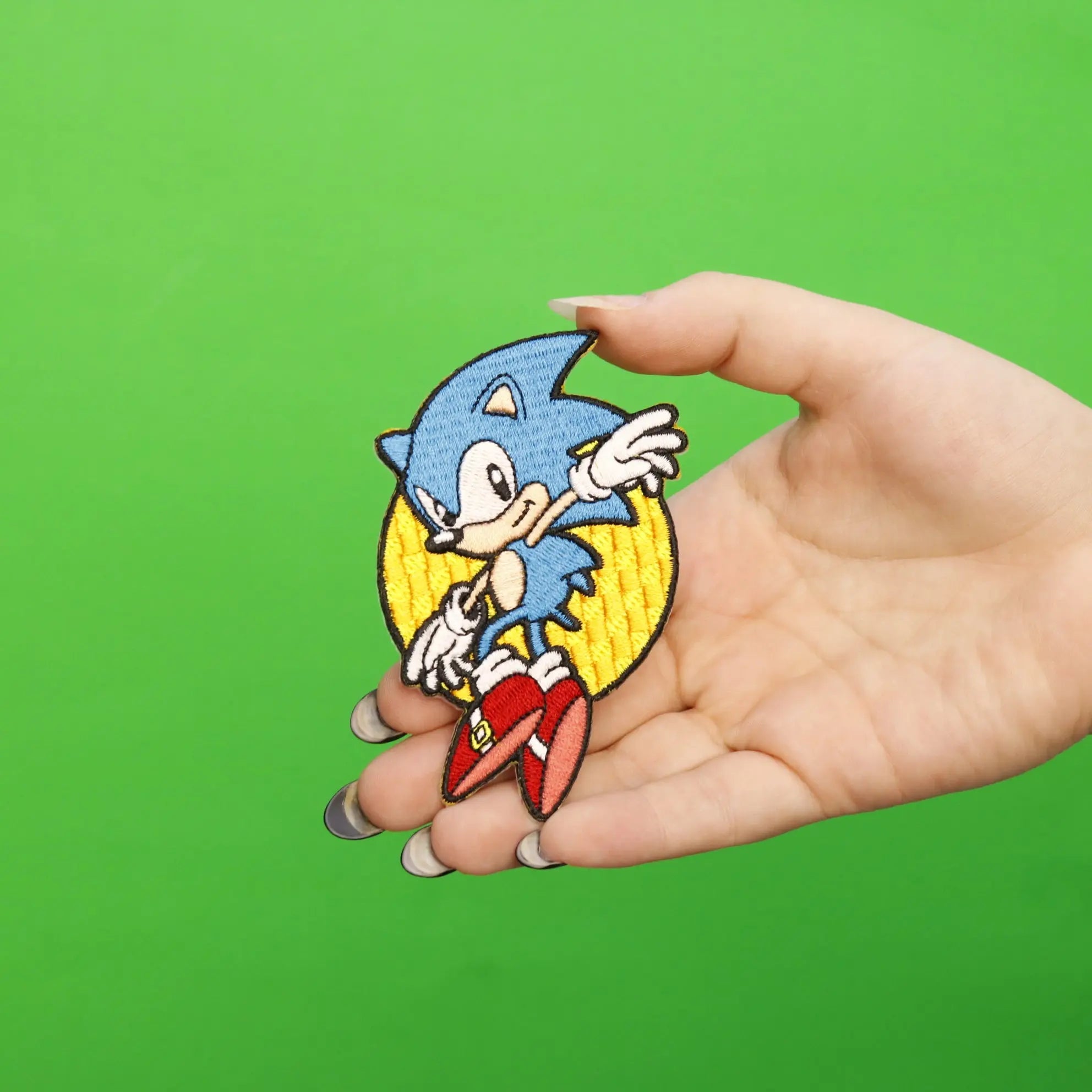 Sonic The Hedgehog: Leaping Sonic Embroidered Iron On Patch