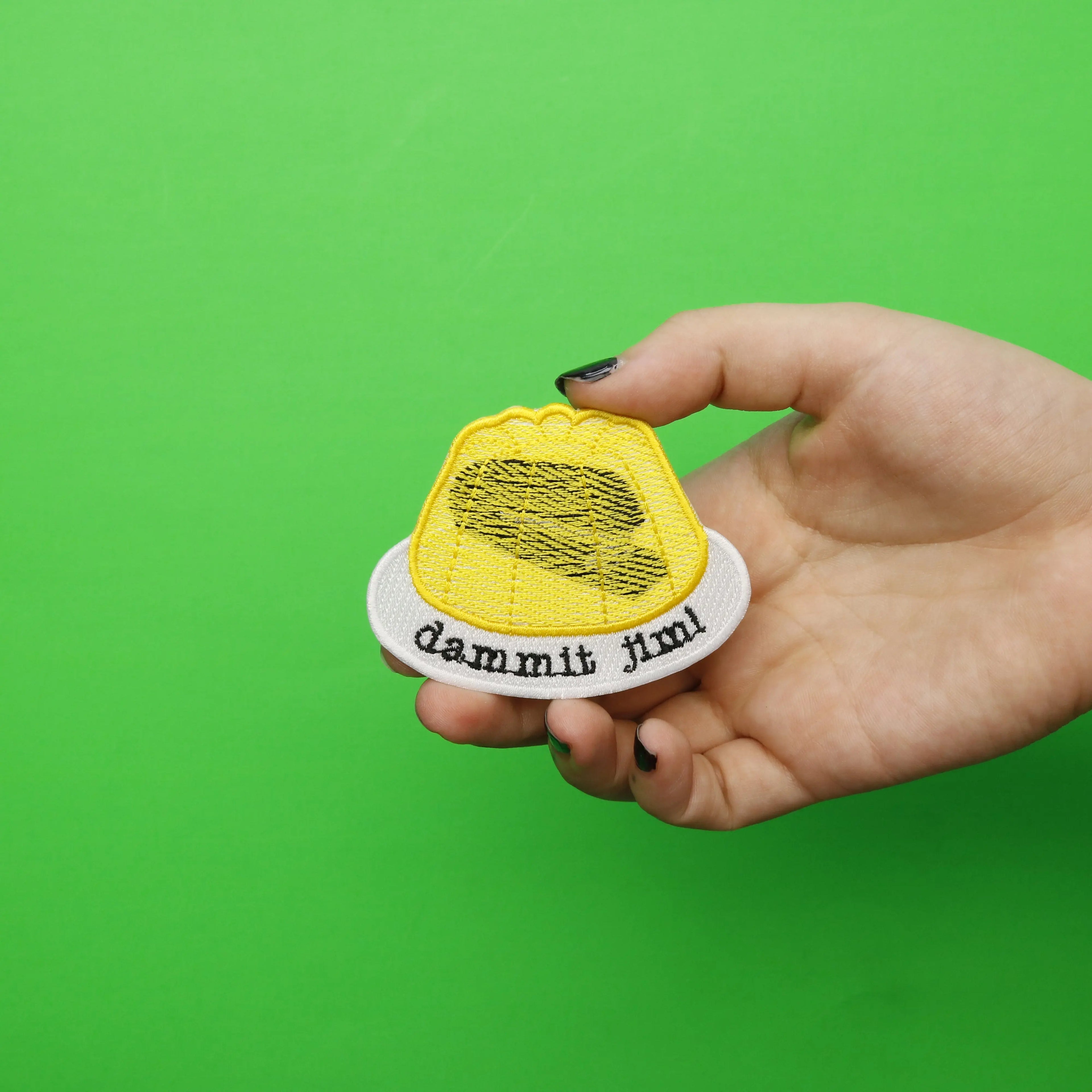 Stapler In Jello Dammit Jim! Embroidered Iron On Patch