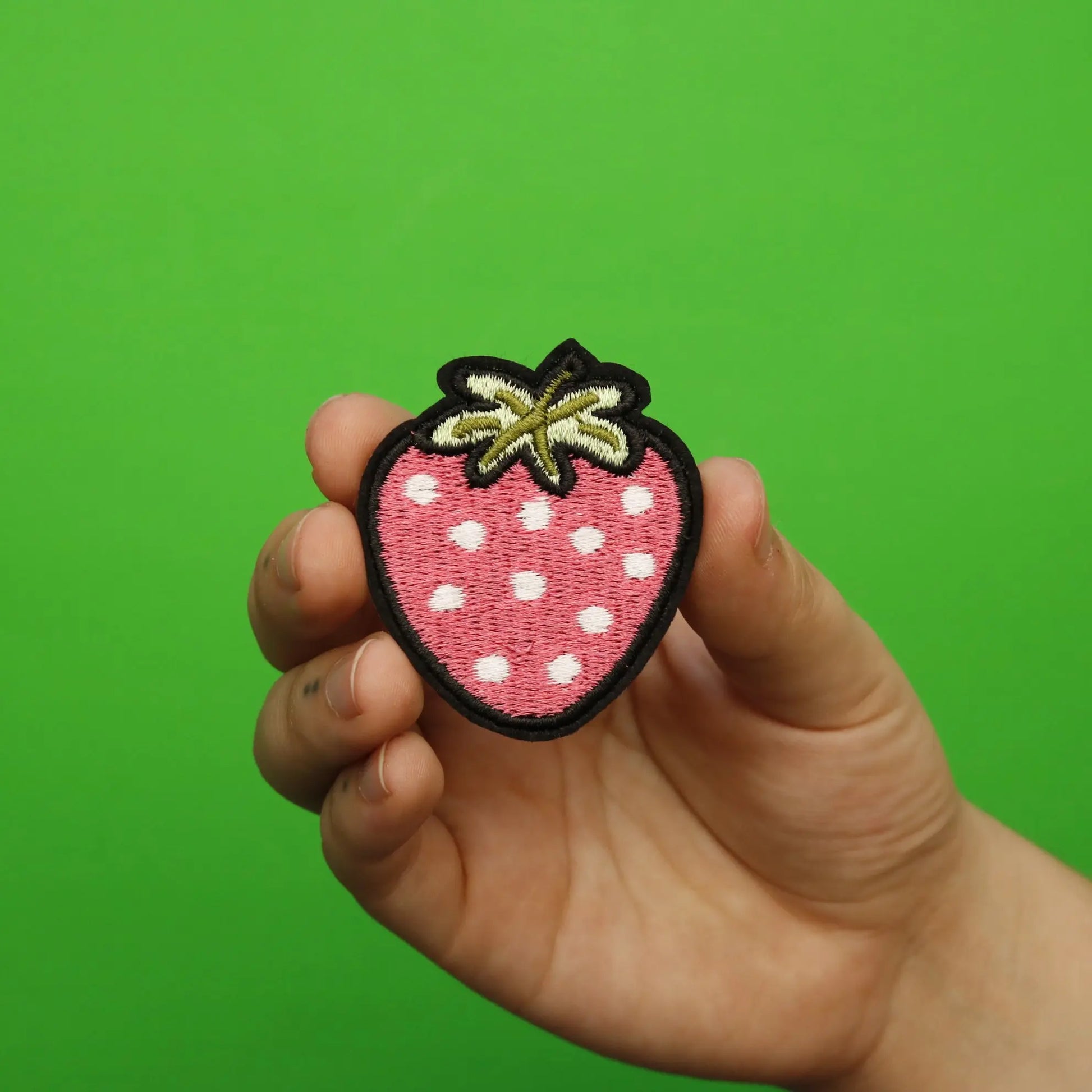 Strawberry Embroidered Applique Iron On Patch