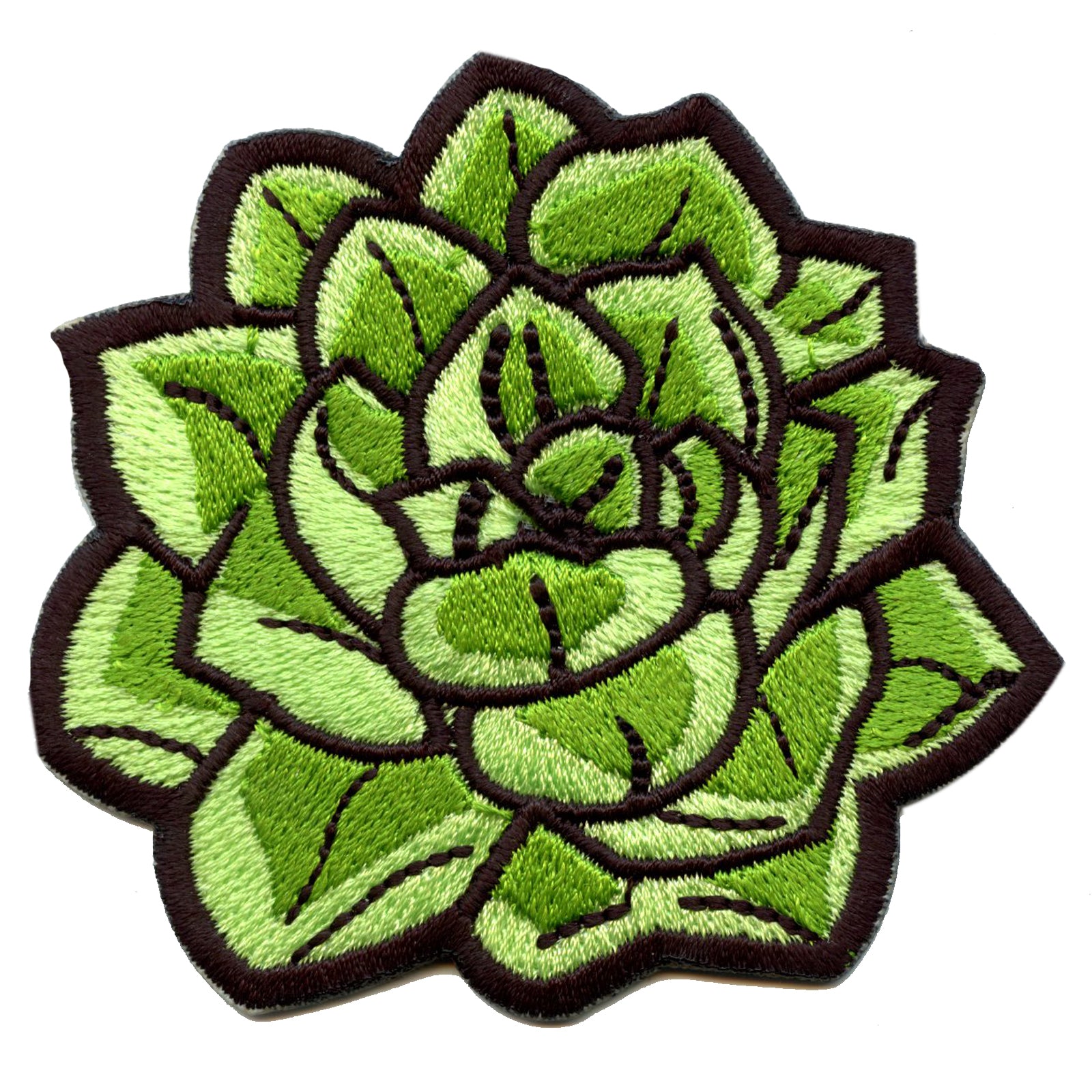 Succulent Embroidered Iron On Patch