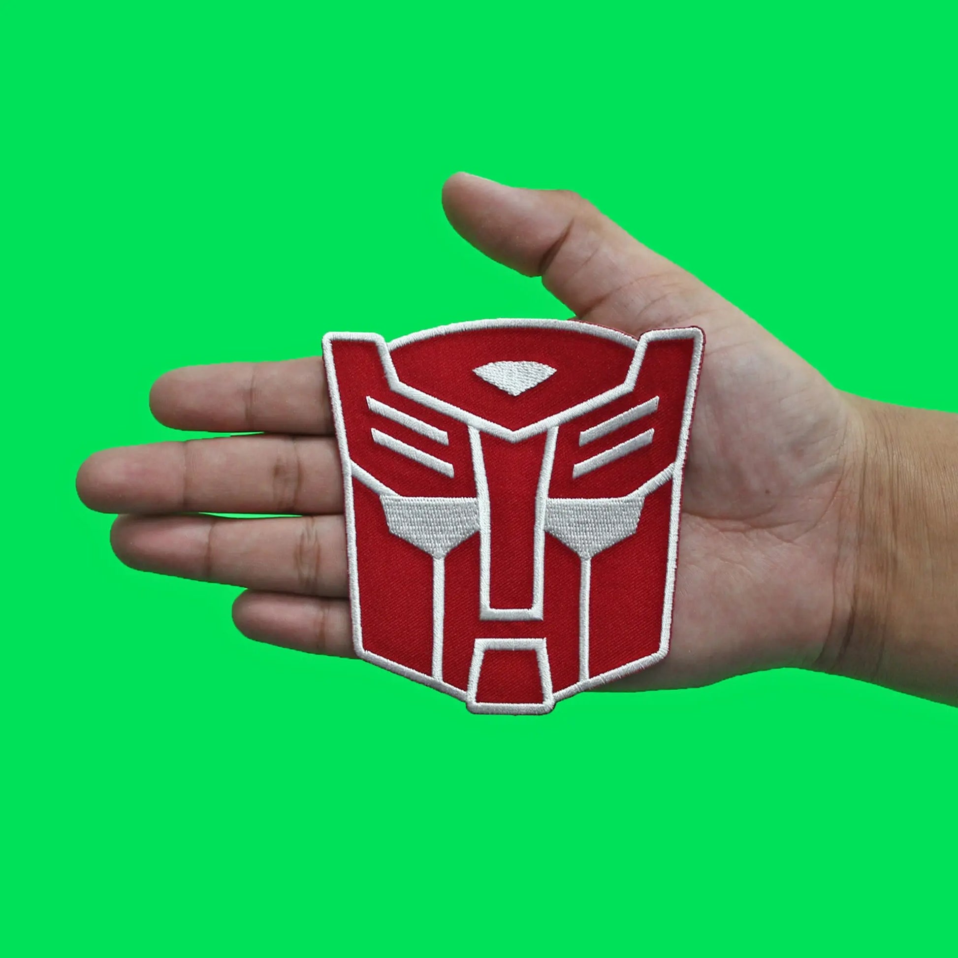 Transformers Red Helmet Insignia Patch Autobots Leader Optimus Prime Embroidered Iron On