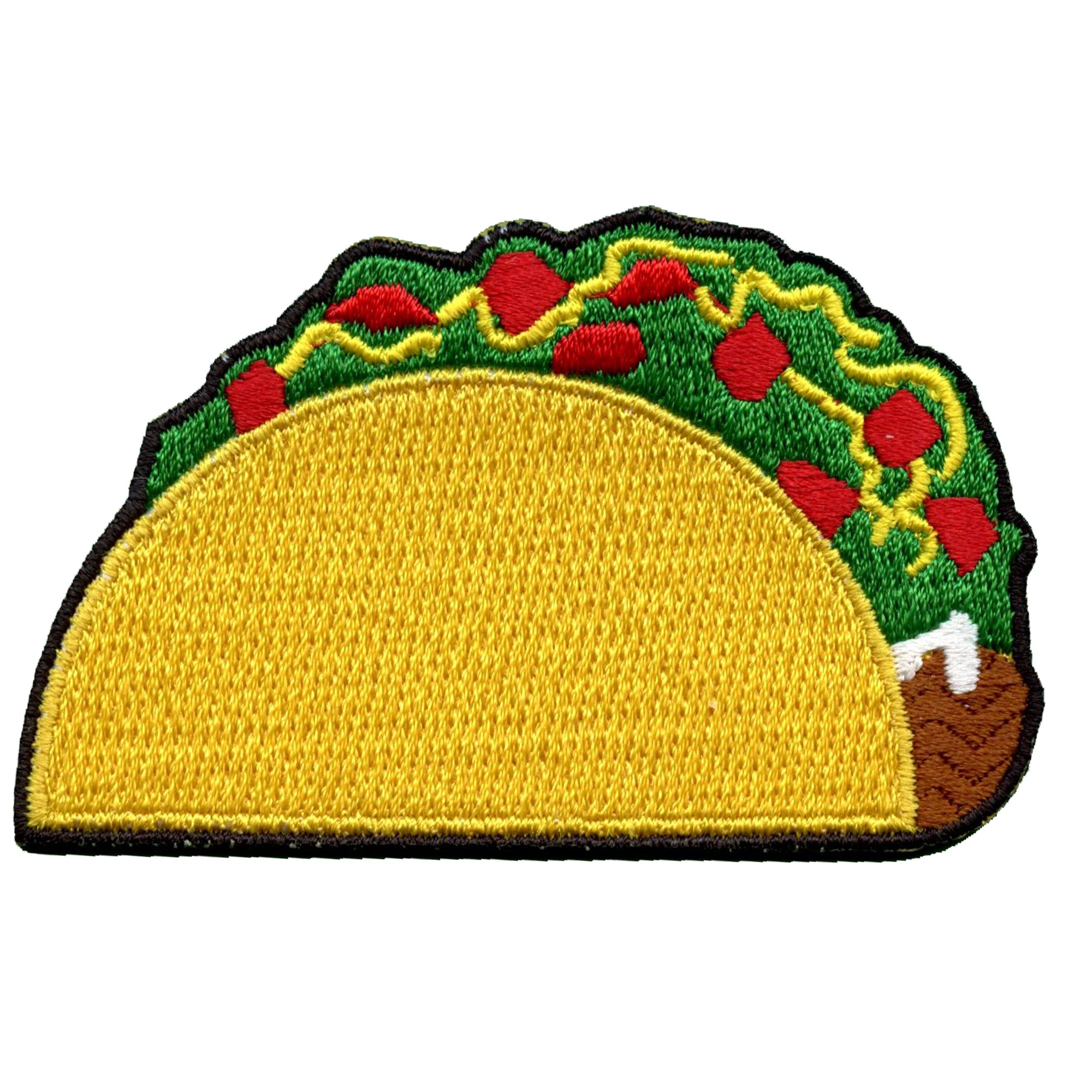Classic Taco Emoji Embroidered Iron On Patch