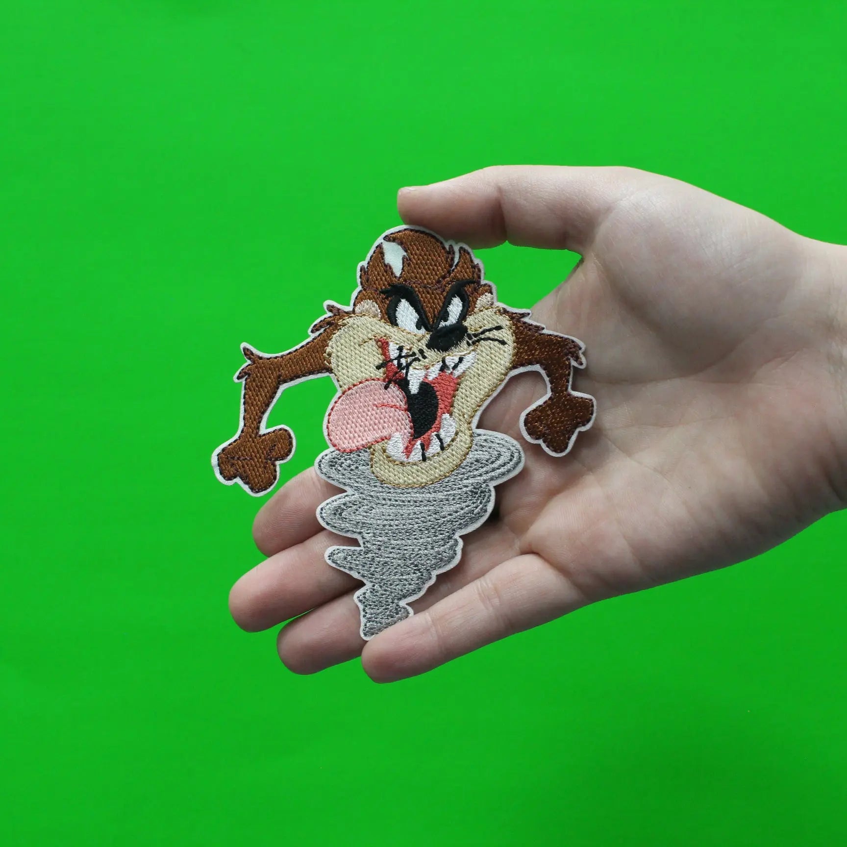 Official Taz The Tasmanian Devil Tongue Out Embroidered Iron On Patch (L)