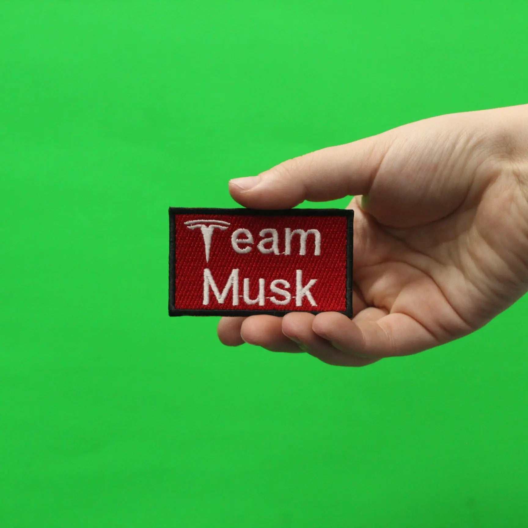 Team Musk Box Logo Embroidered Iron On Patch
