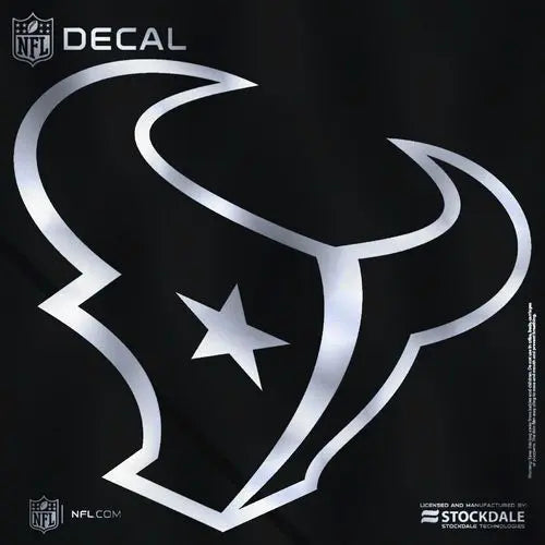 Houston Texans Metallic Chrome Decal 6" x 6"