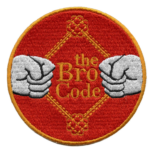 The Bro Code Patch Rule Book Comedy Embroidered Iron On