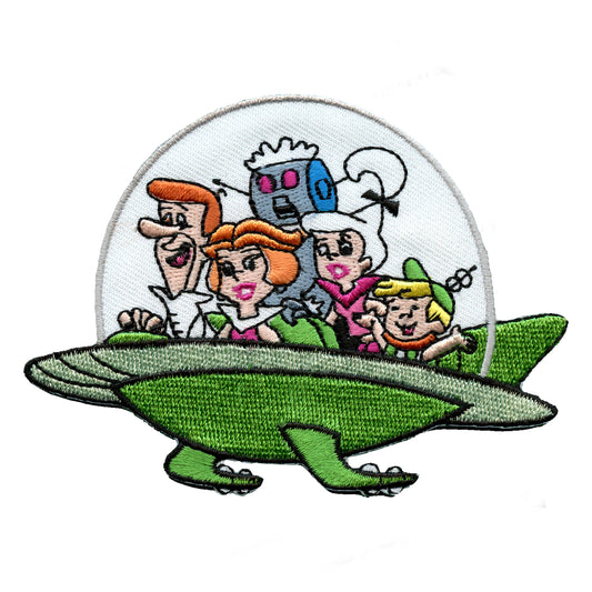 Officially Licensed The Jetsons All Characters In Ship Embroidered Iron On Patch