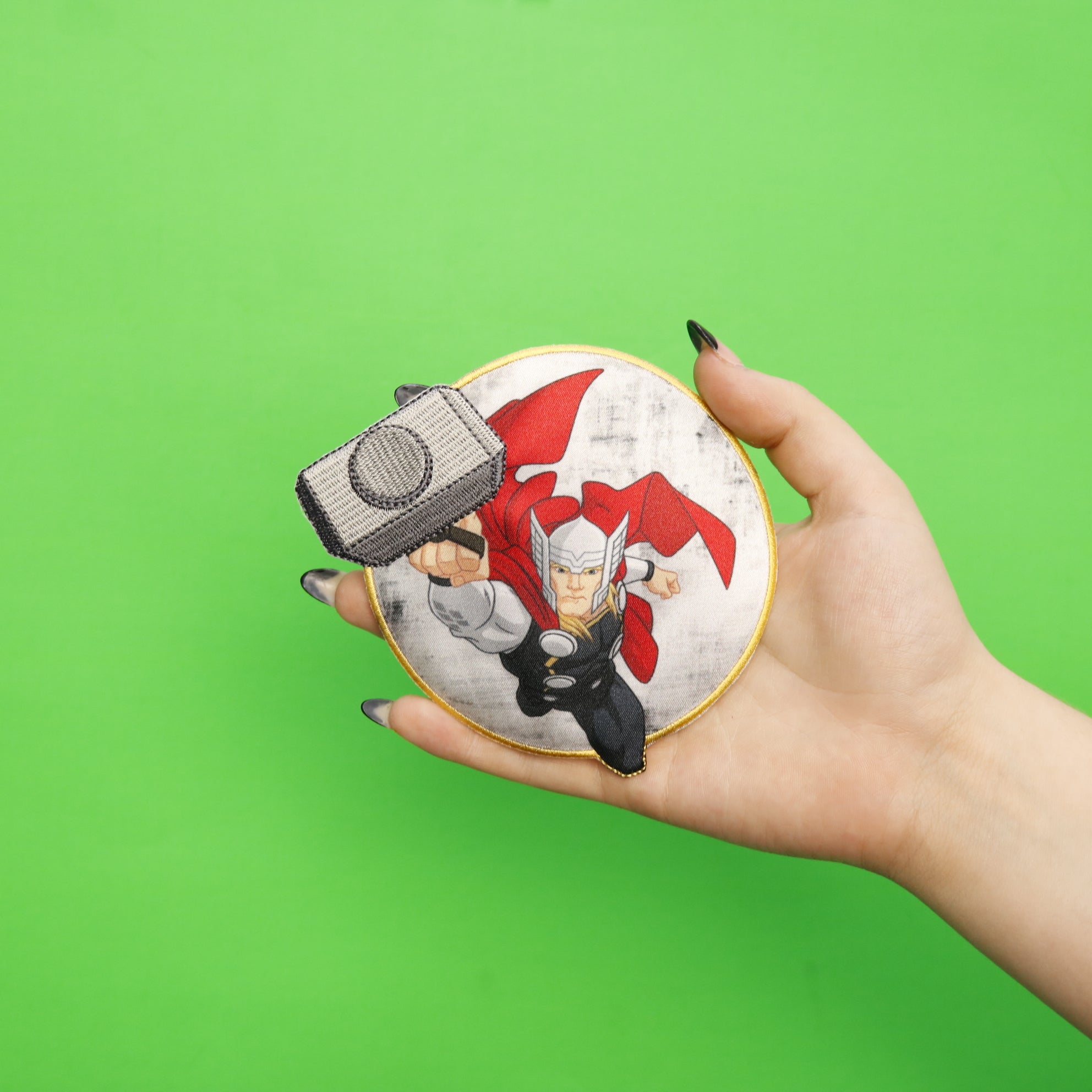 Marvel Avengers Flying Thor Embroidered Iron On Applique Patch