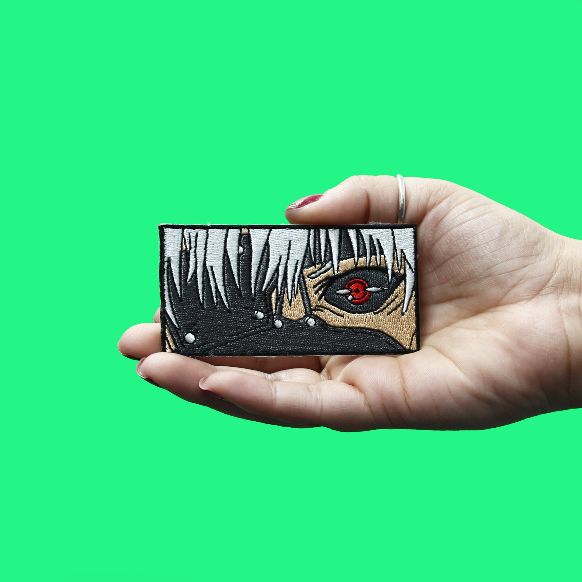 Official Tokyo Ghoul Patch Kaneki Mask Eyes Embroidered Iron On