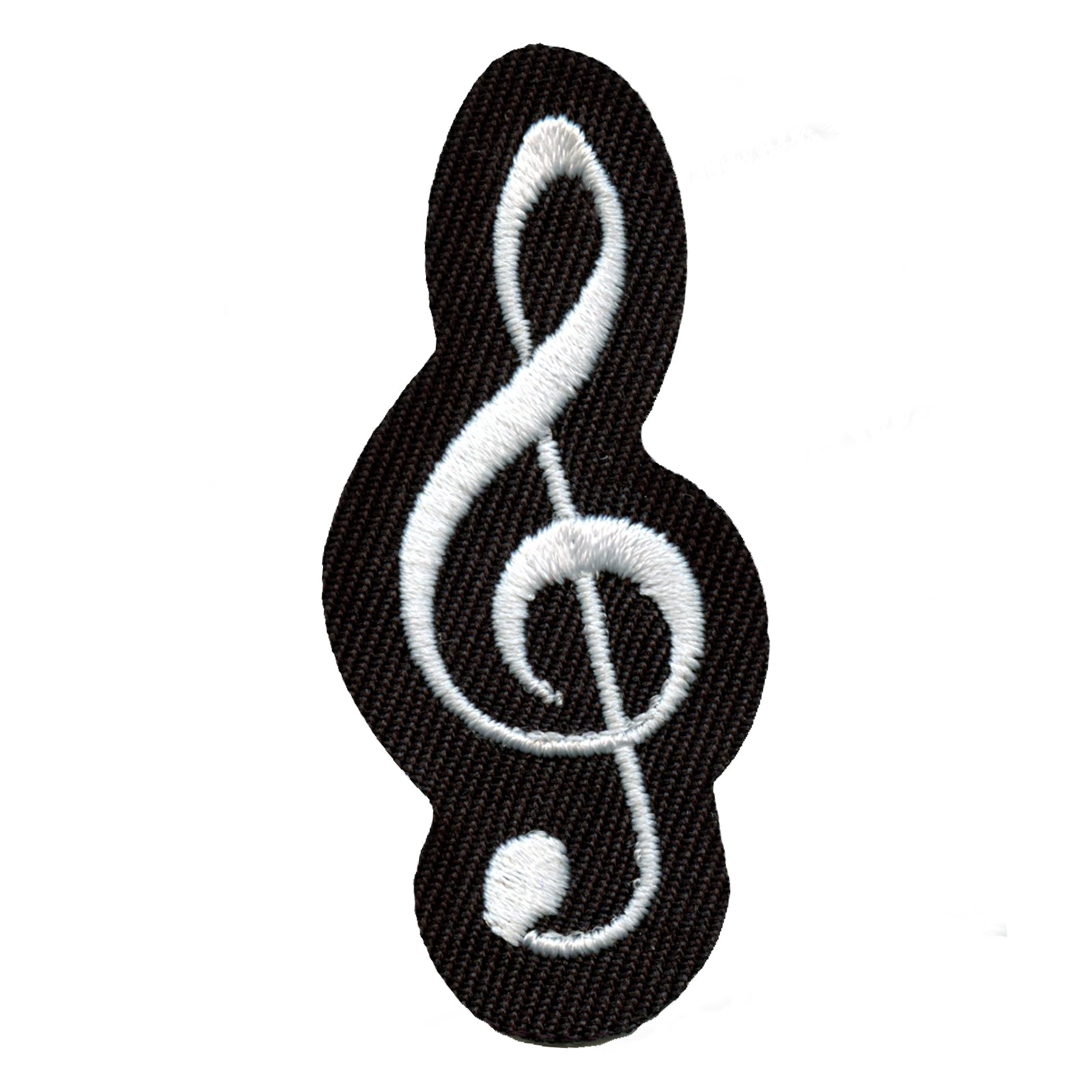 Treble Clef Embroidered Iron On Patch