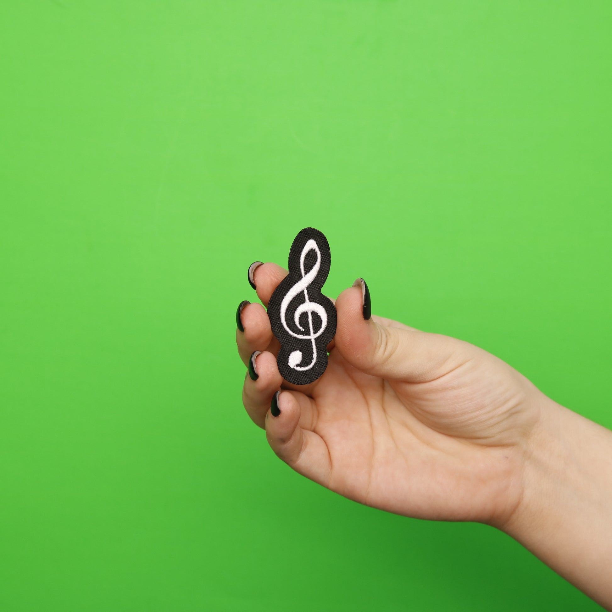 Treble Clef Embroidered Iron On Patch