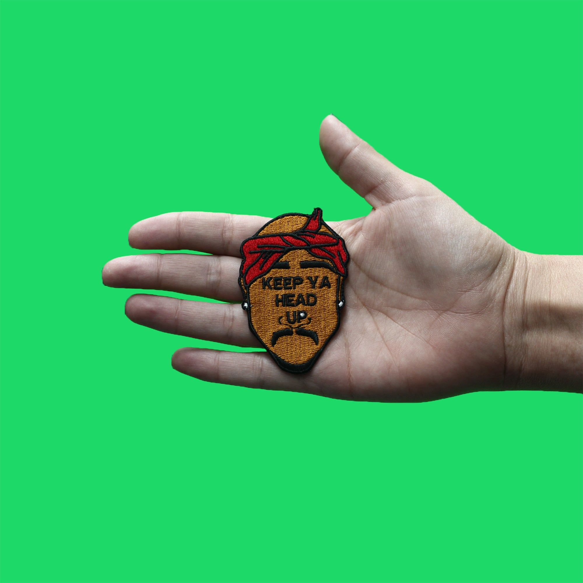 Keep Ya Head Up Patch West Coast Rapper Embroidered Iron On