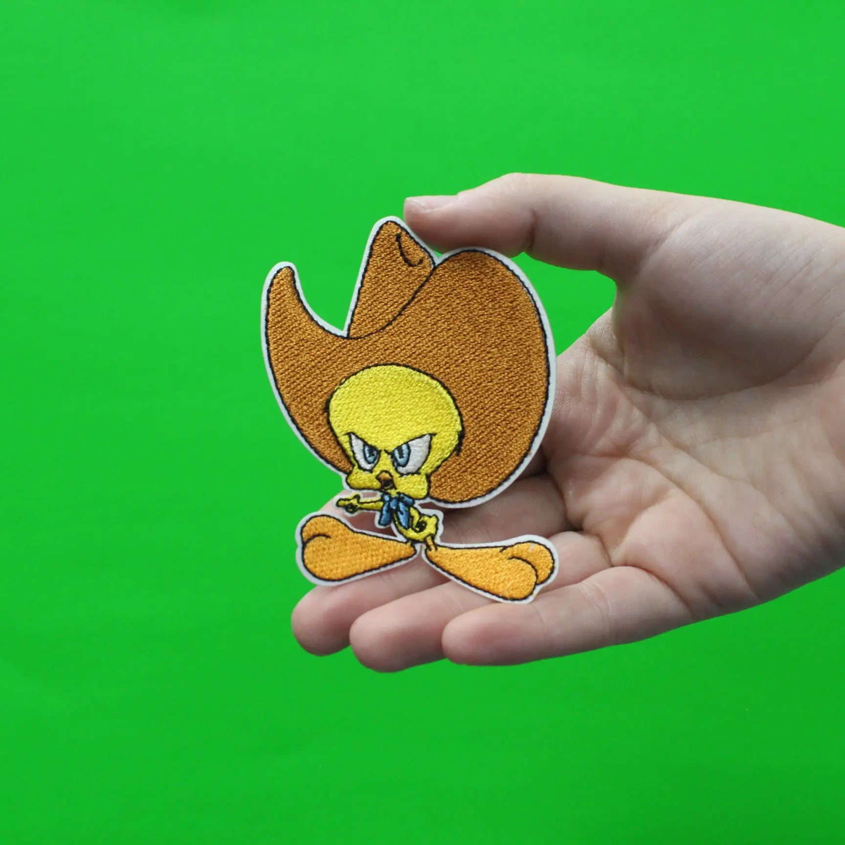 Official Tweety Bird Wearing a Cowboy Hat Embroidered Iron On Patch