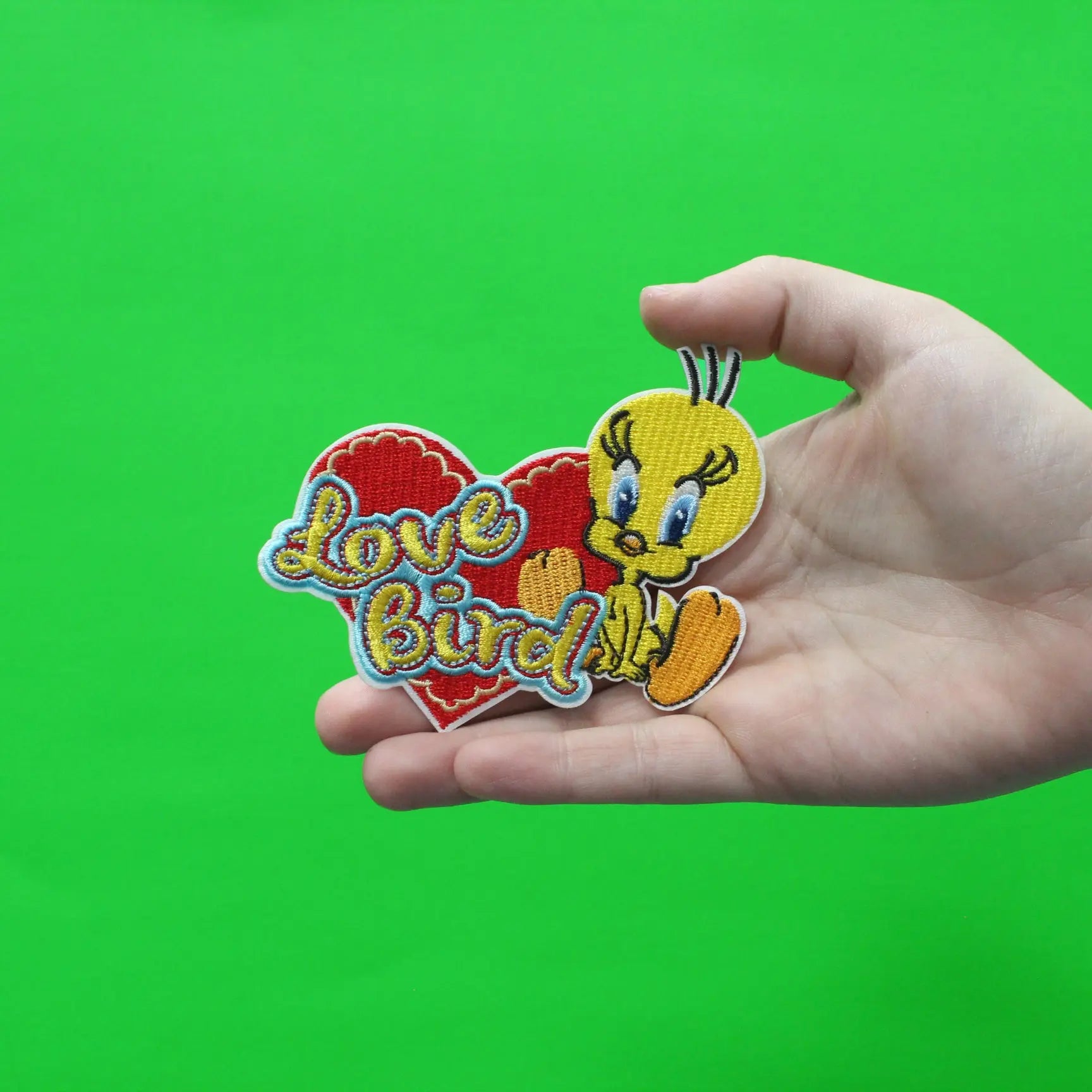 Official Tweety Bird Love Bird Heart Embroidered Iron On Patch