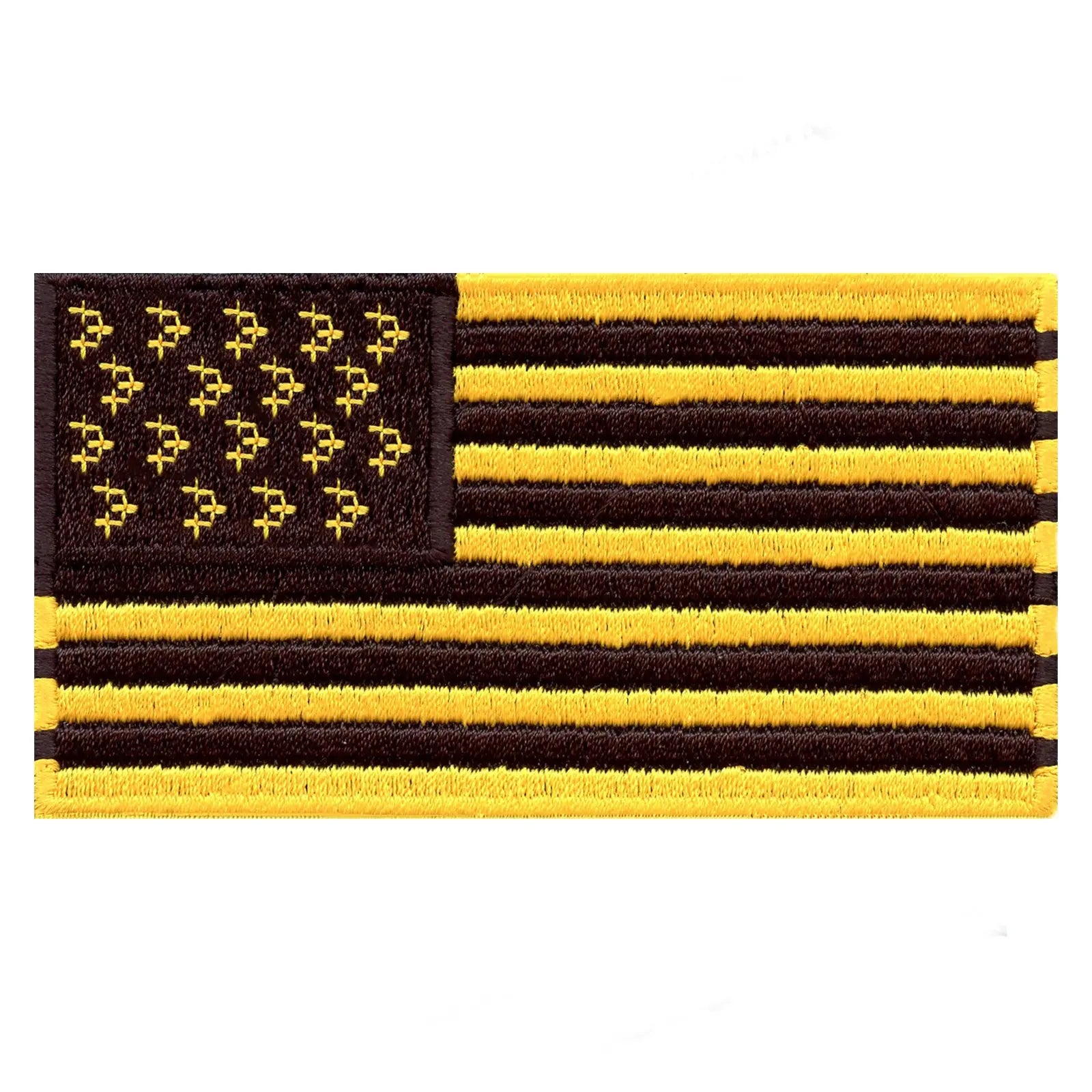 USA Flag Pittsburgh Black & Yellow Football Parody Embroidered Iron On Patch