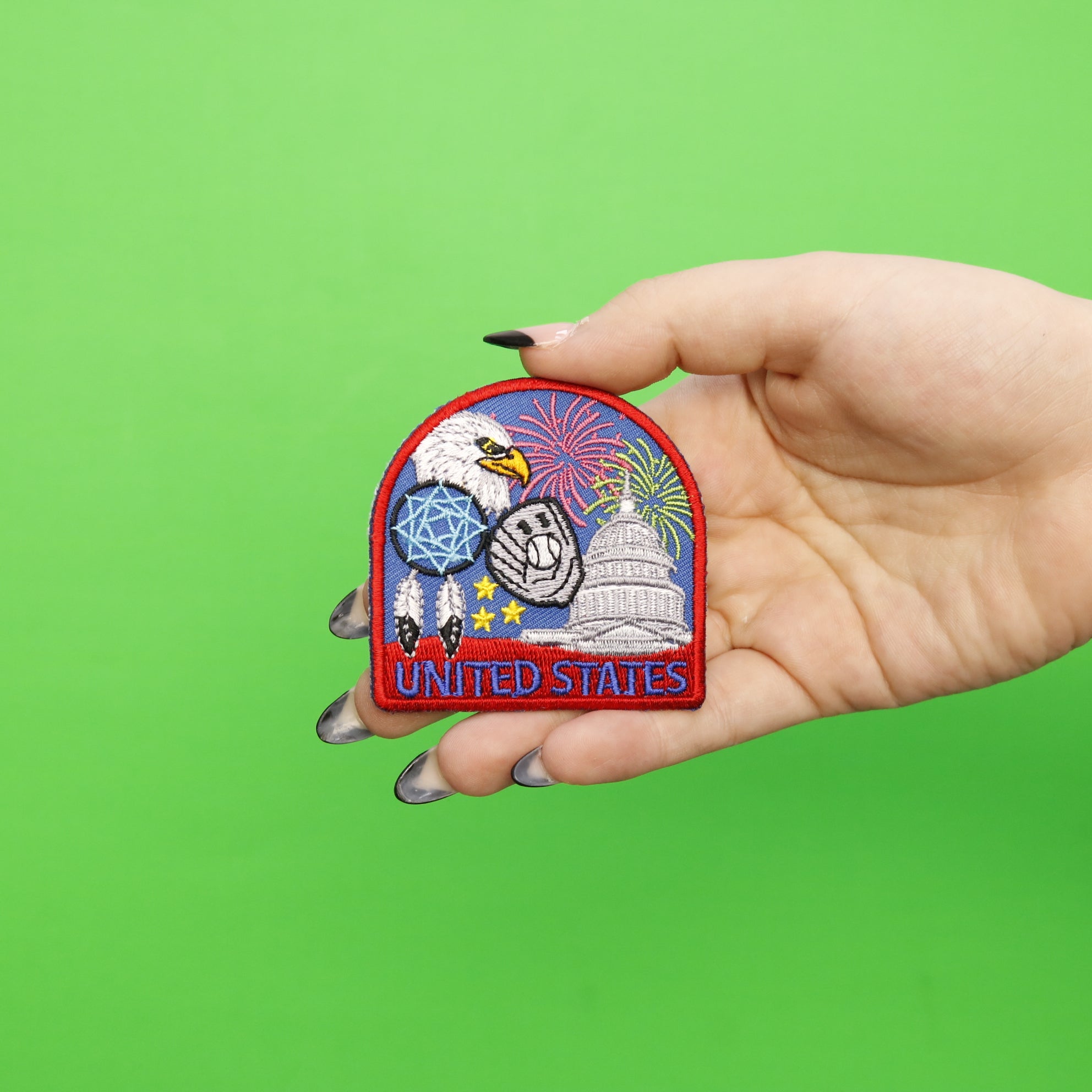 United States Travel Embroidered Iron On Patch