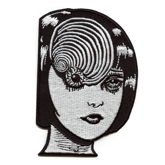 Uzumaki Azami Kurotani Patch Black Spiral Embroidered Iron On